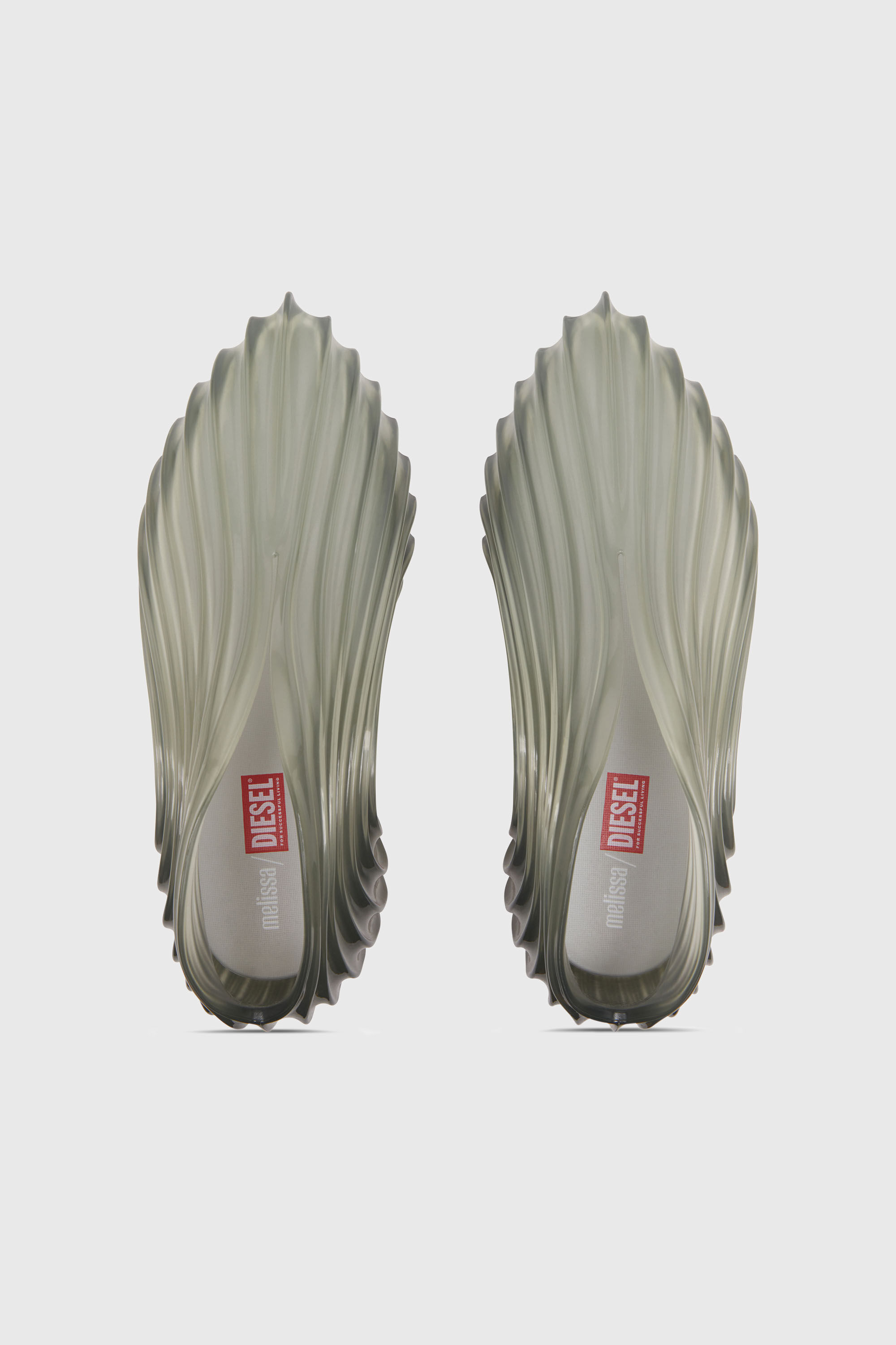 Diesel - MELISSA QUANTUM SNEAKERS X, Sneaker slip-on in Melflex&reg; Unisex in Grigio - 4
