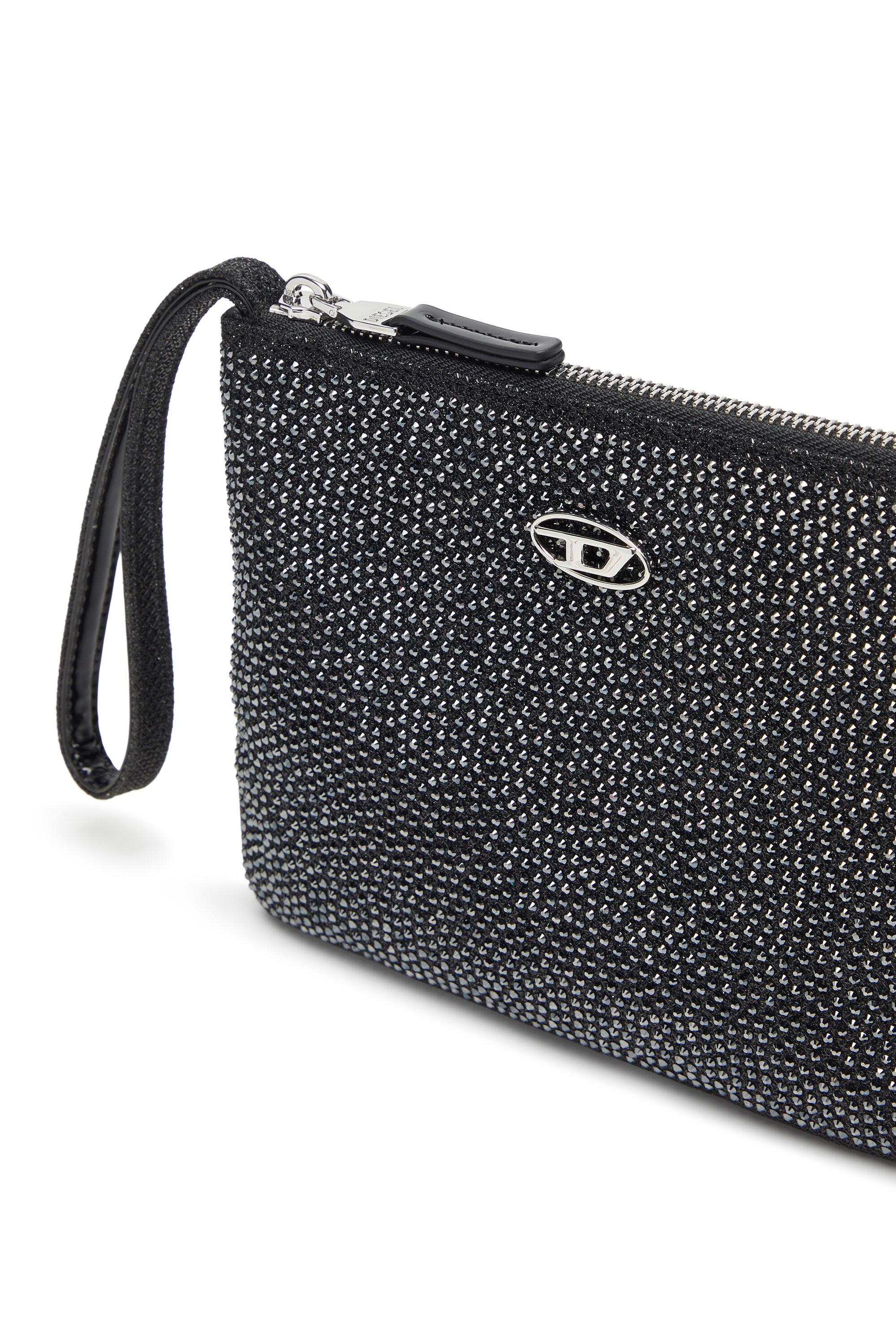 Pochette in tessuto lurex con cristalli Donna | Multicolor | Diesel
