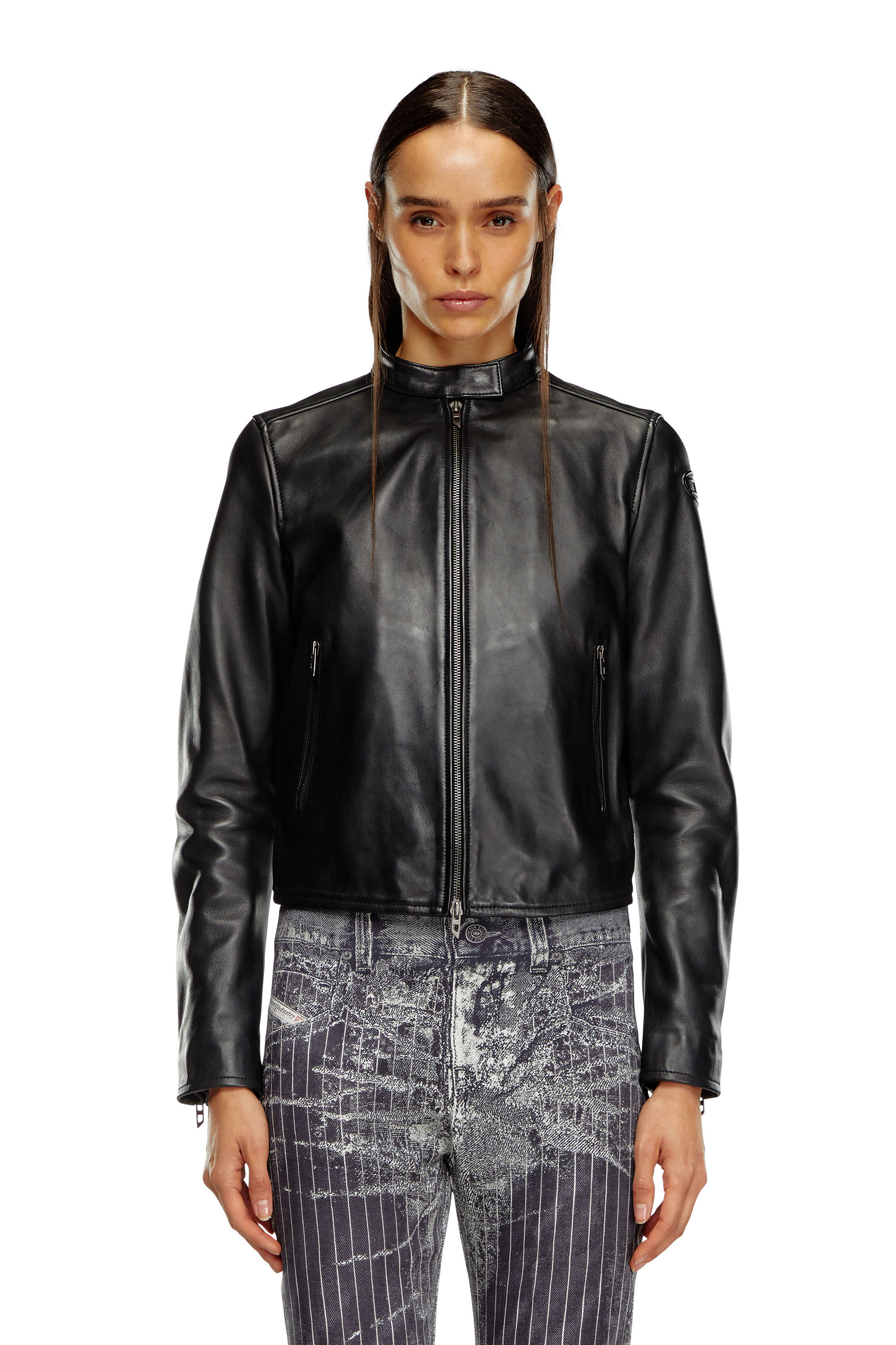Leather limited brand jacket top