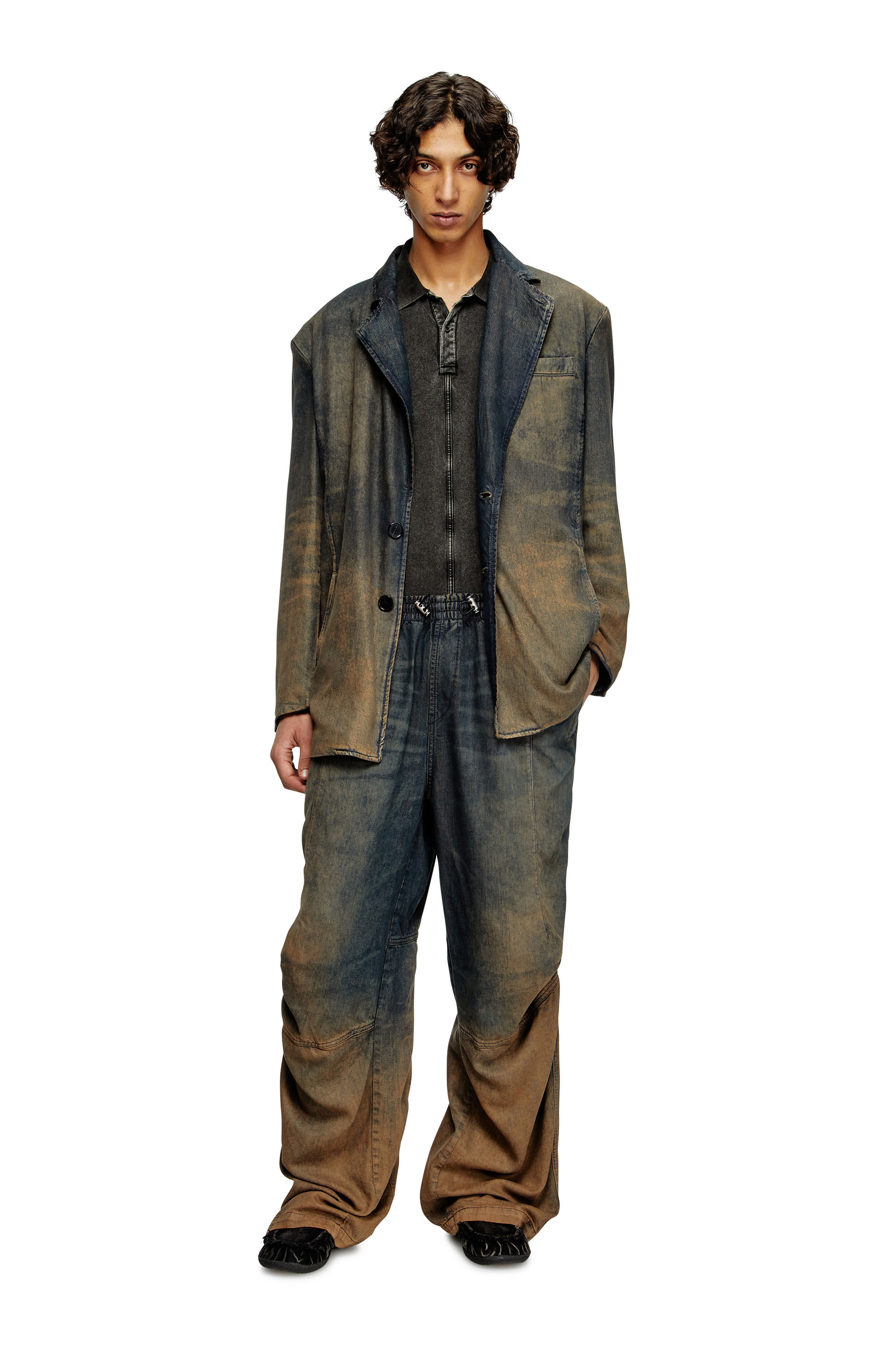 Diesel - D-REG-S, Blazer in denim fluido dégradé Unisex in Blu - 1