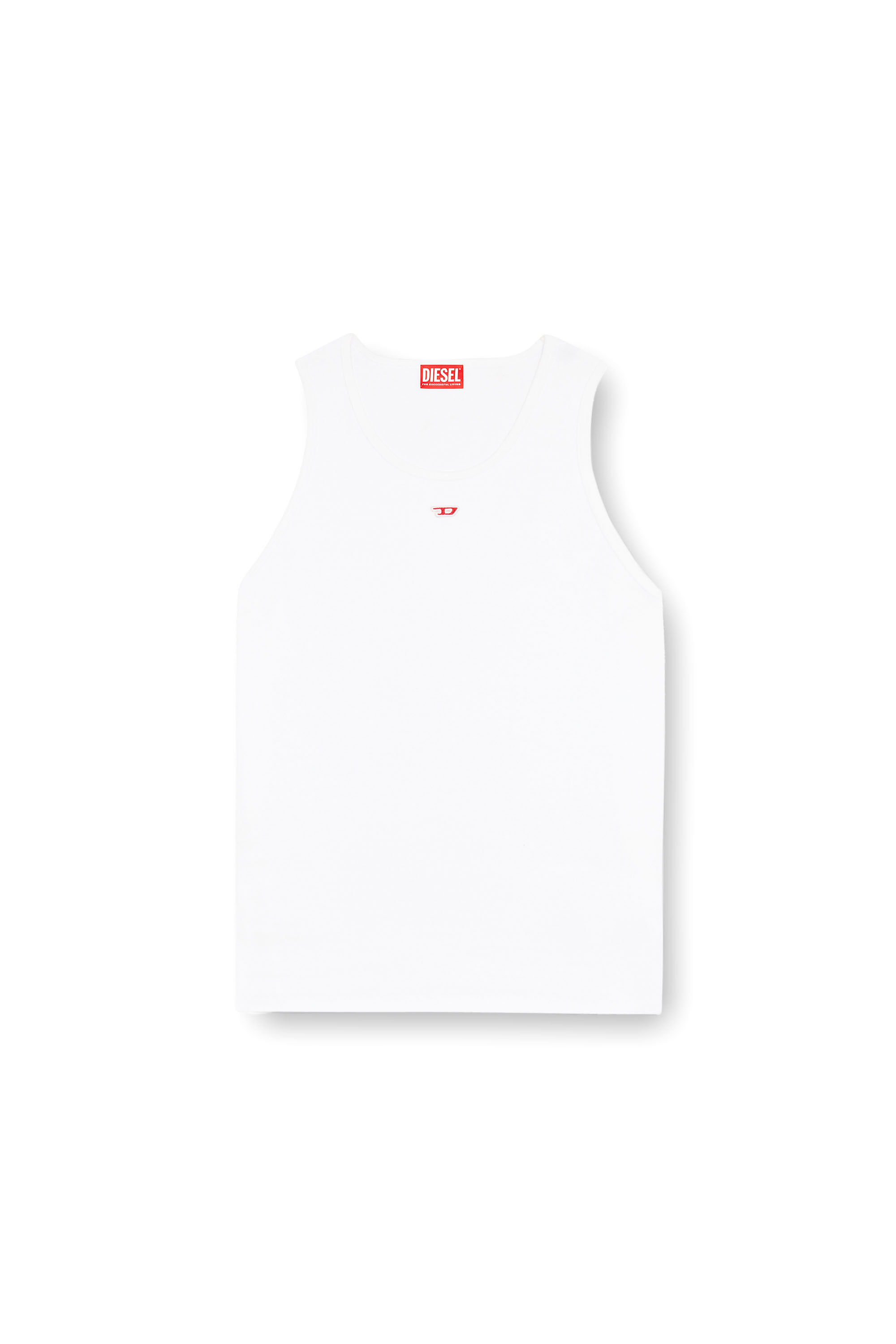 Diesel - T-LIFTY-D, Canotta con mini logo D applicato Uomo in Bianco - 2