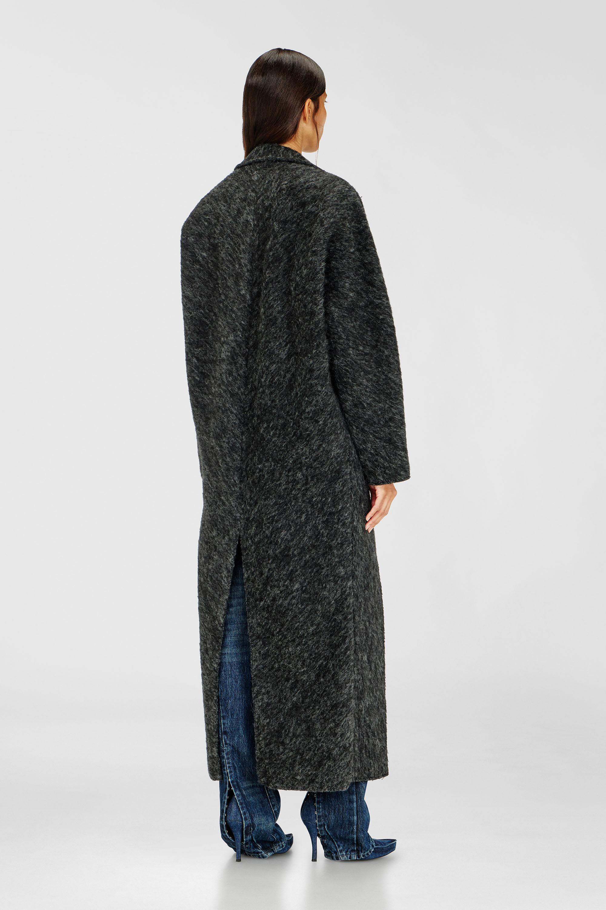 Diesel - W-SAYTA, Cappotto lungo in misto lana e alpaca Donna in Grigio - 4