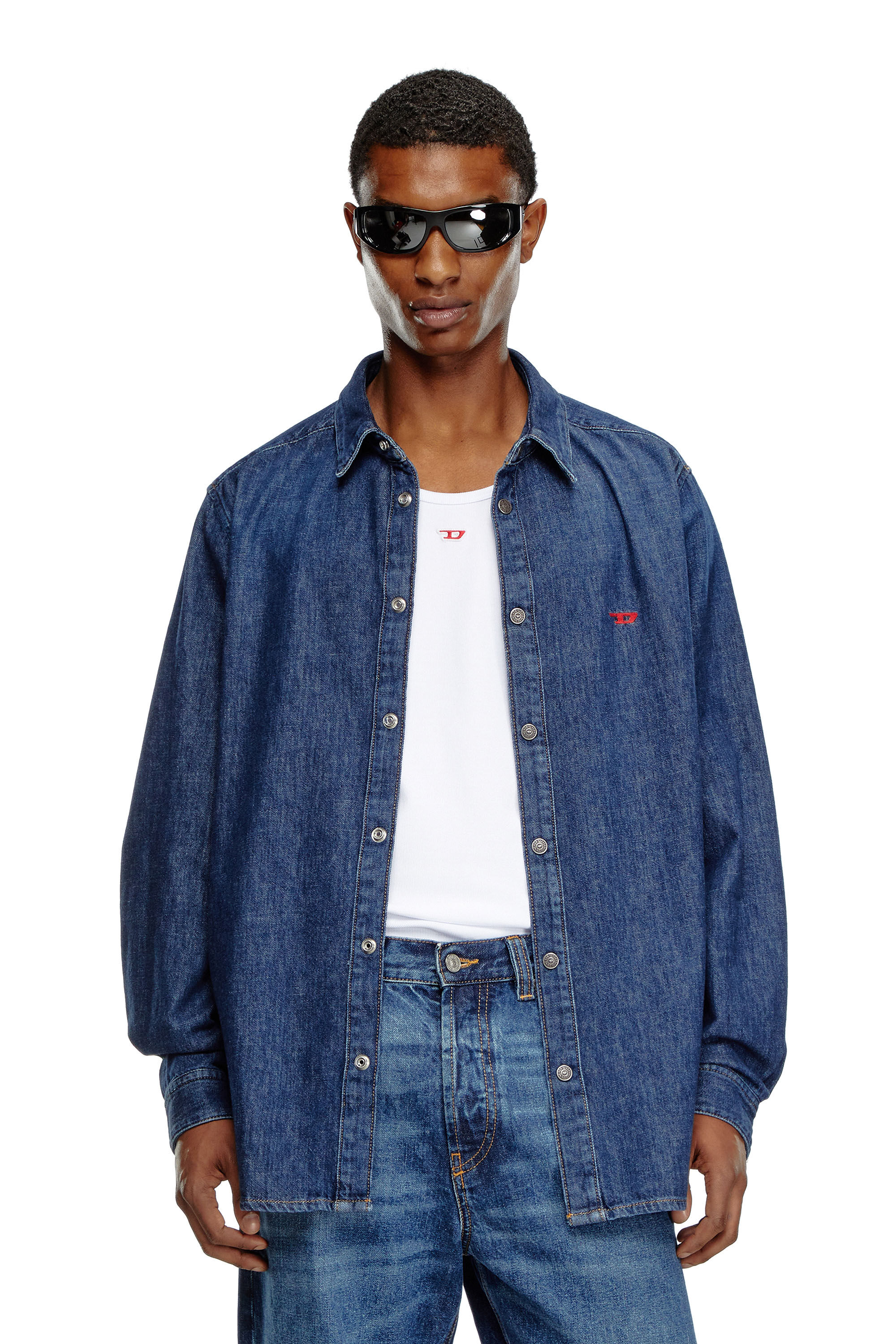 Diesel - D-SIMPLY, Camicia in denim Uomo in Blu - 3