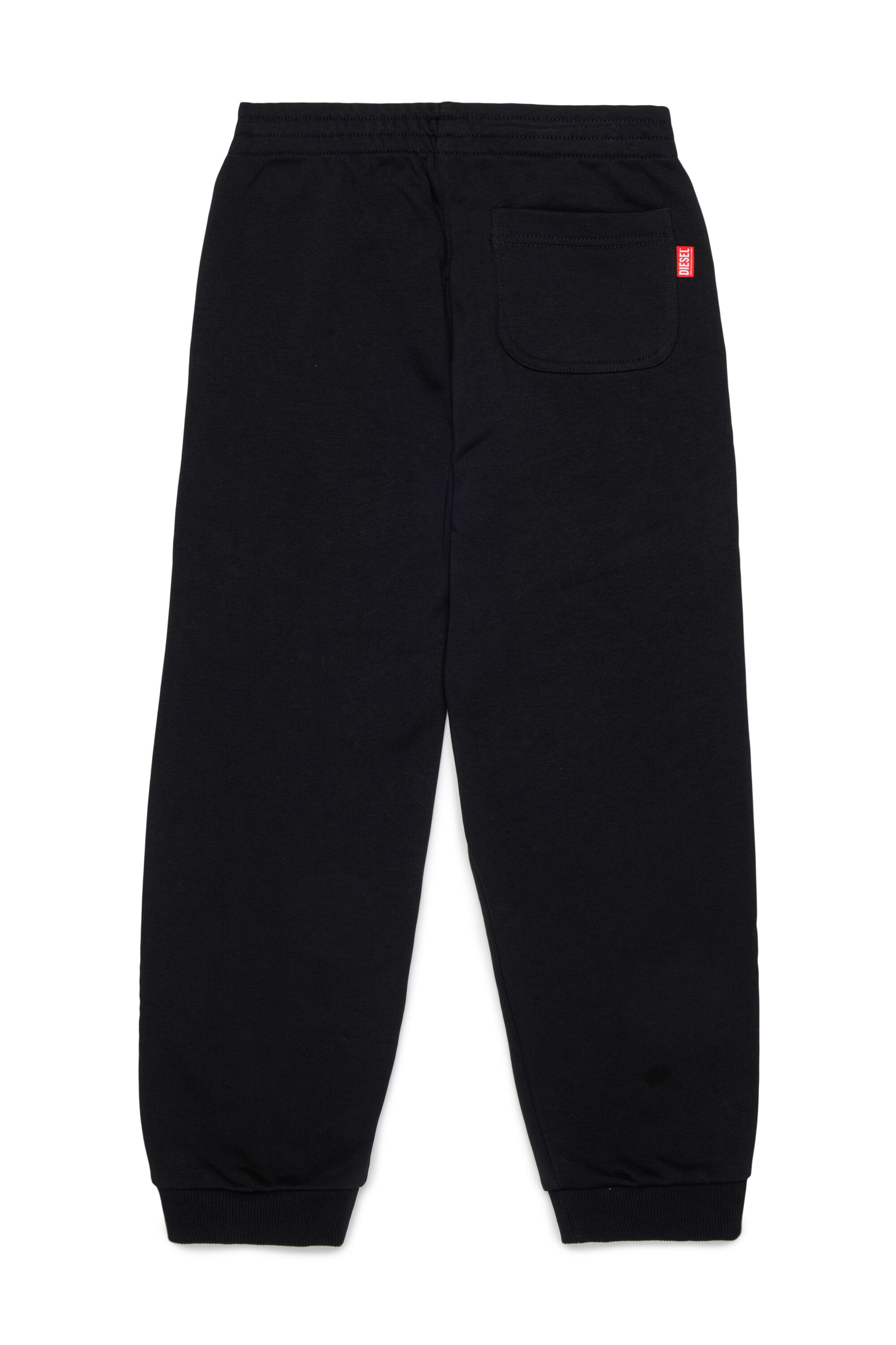 Diesel - PRES, Pantaloni da tuta con stampa logo cut-off Uomo in Nero - 2