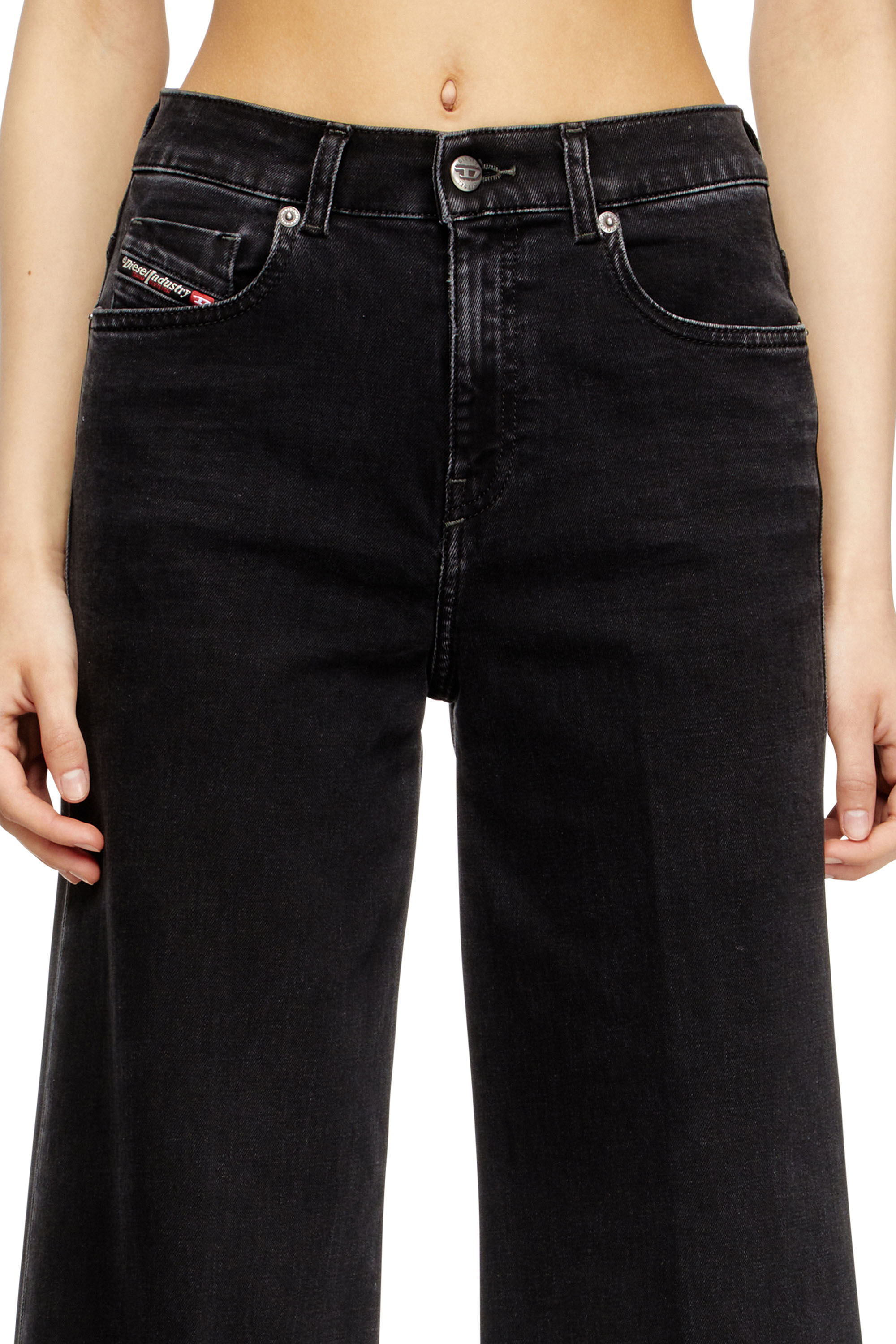Diesel - Flare Jeans 1978 D-Akemi 09M69 Donna, Nero/Grigio scuro - Image 5