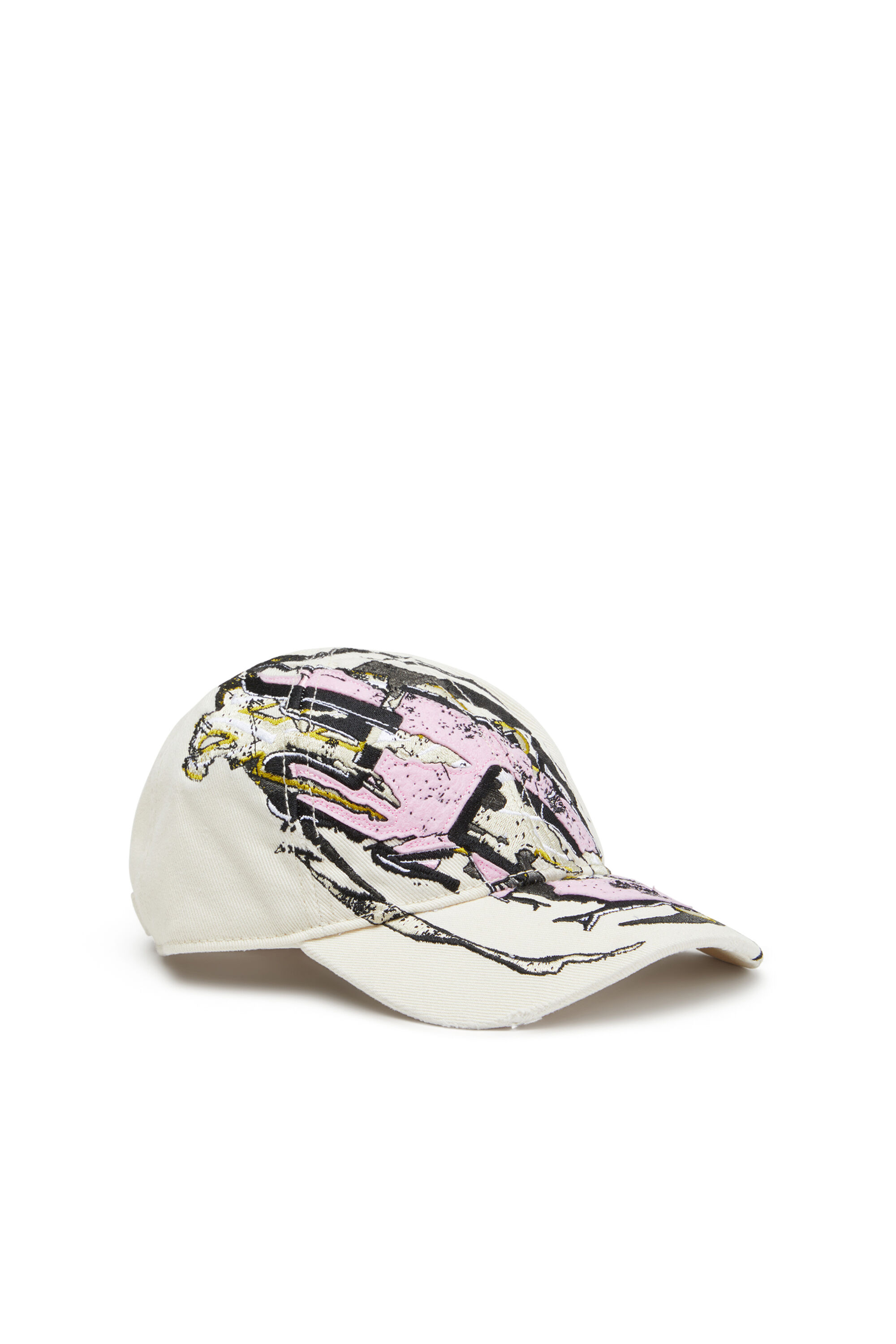Diesel - C-EIFFEL, Cappello da baseball con logo Oval D Uomo in Bianco - 1