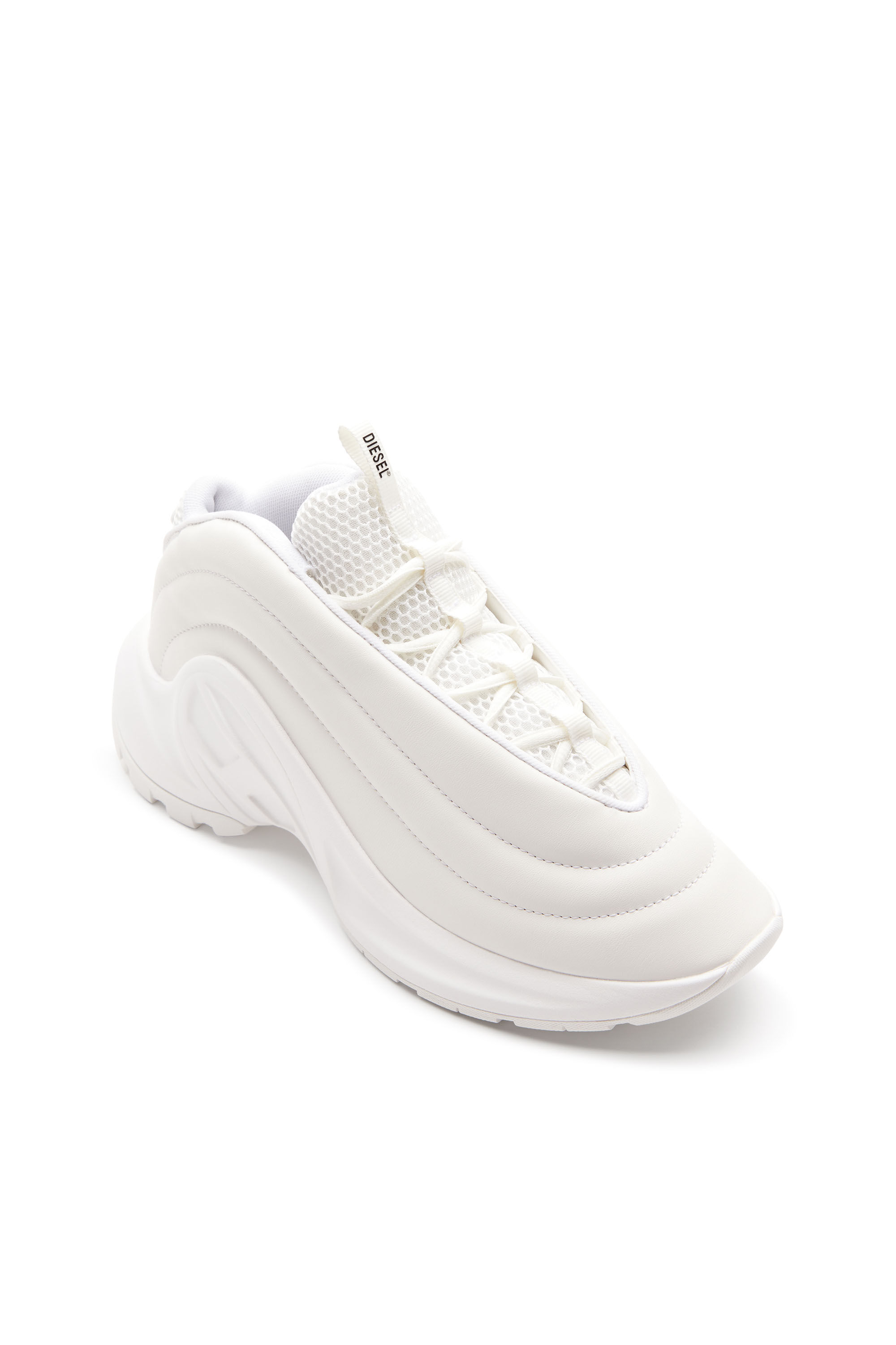 Diesel - S-D-RUNNER X, S-D-Runner X-Sneaker slip-on con fondo Oval D opaco Unisex in Bianco - 6