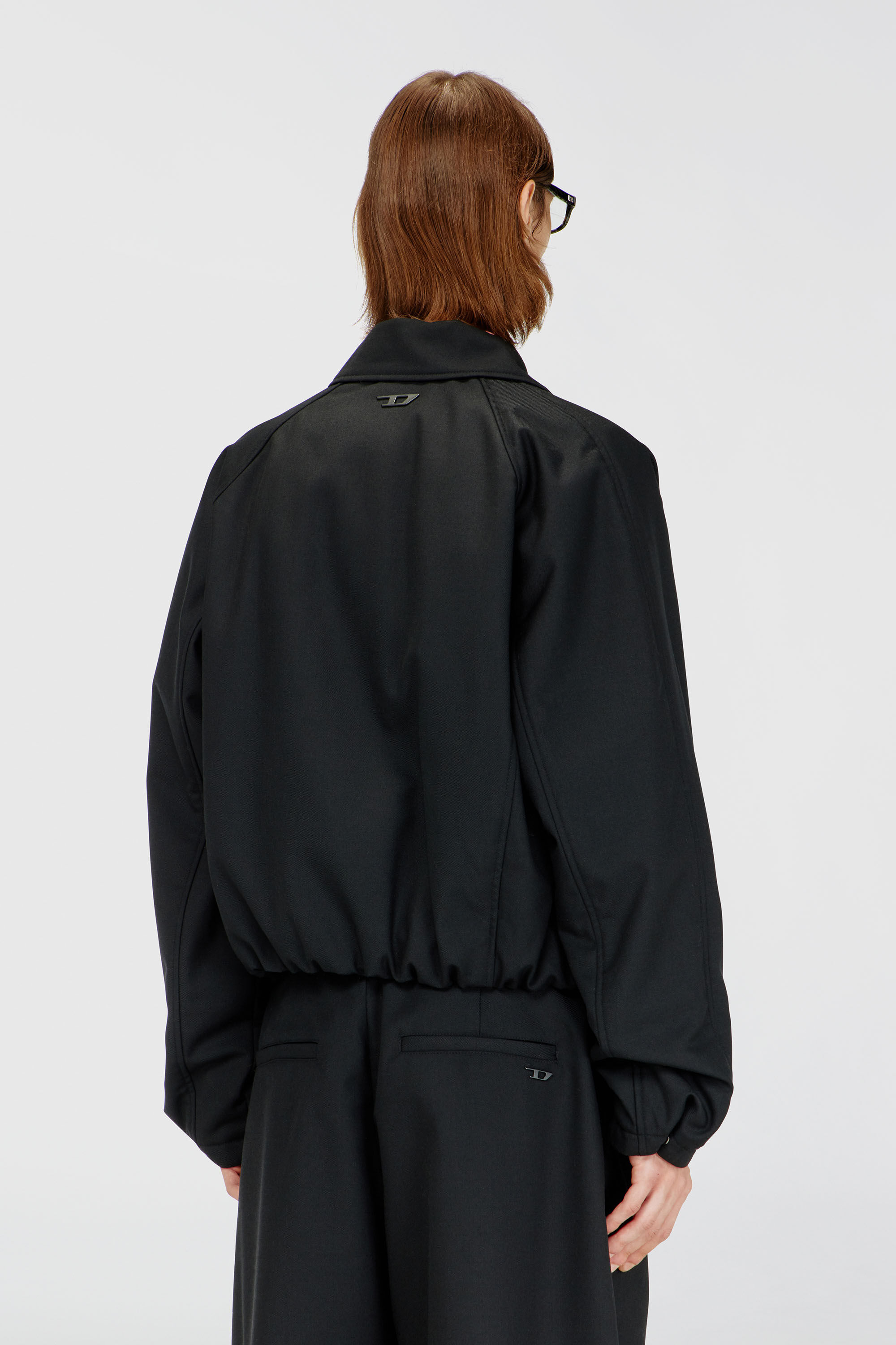 Diesel - J-ATTOR-COOL, Bomber arricciato in misto lana Uomo in Nero - 4