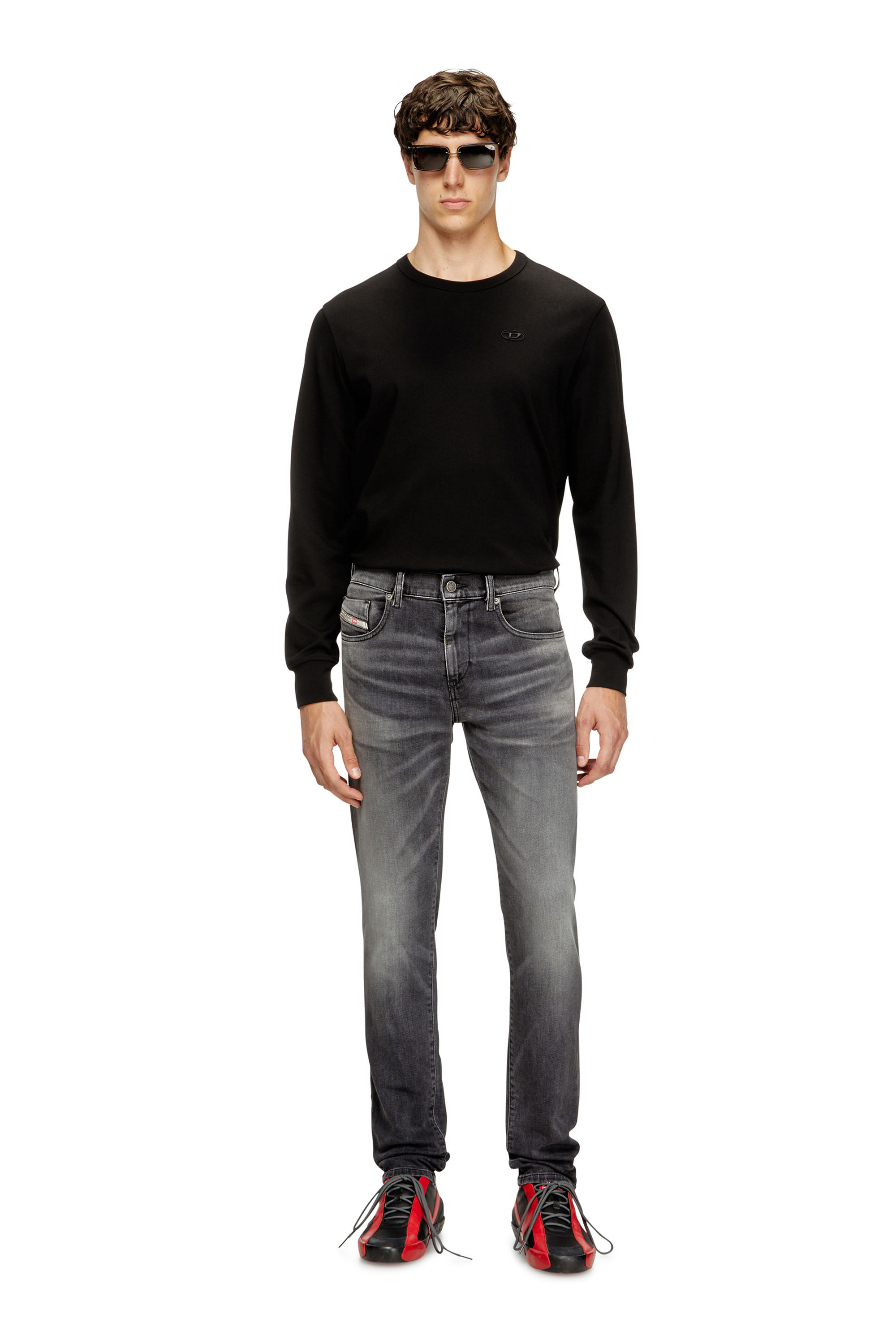 Diesel - Man's Slim Jeans 2019 D-Strukt 09J52, Black/Dark grey - 1