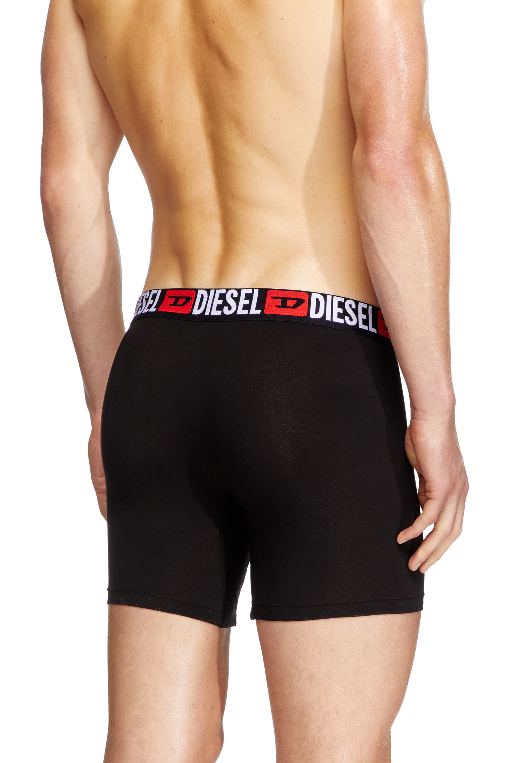Diesel - MAX-D-CORE-3PACK, Set di tre boxer lunghi in cotone stretch Uomo in Nero - 4