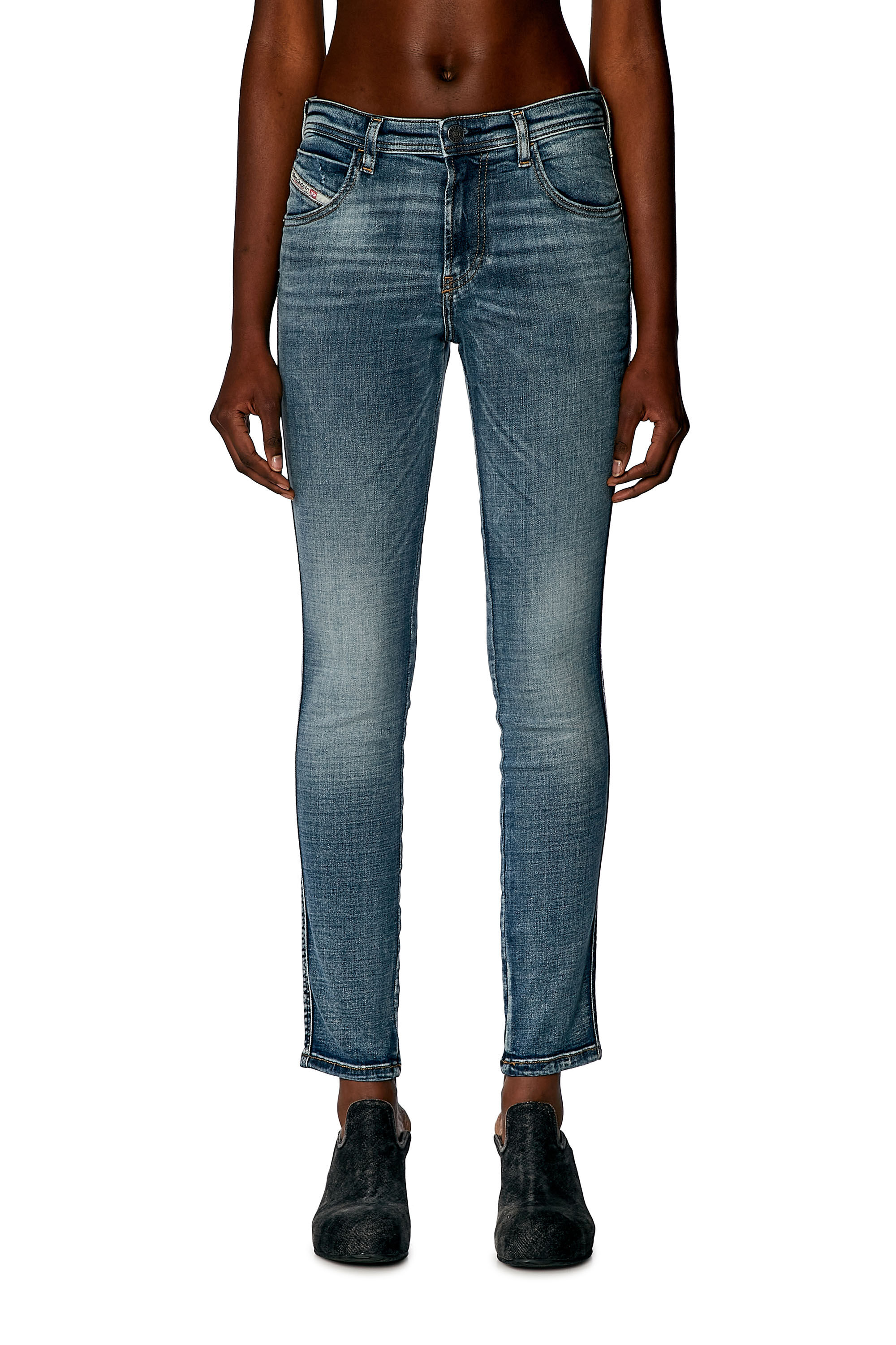 Diesel - Skinny Jeans 2015 Babhila 0PFAW, Blu medio - Image 3