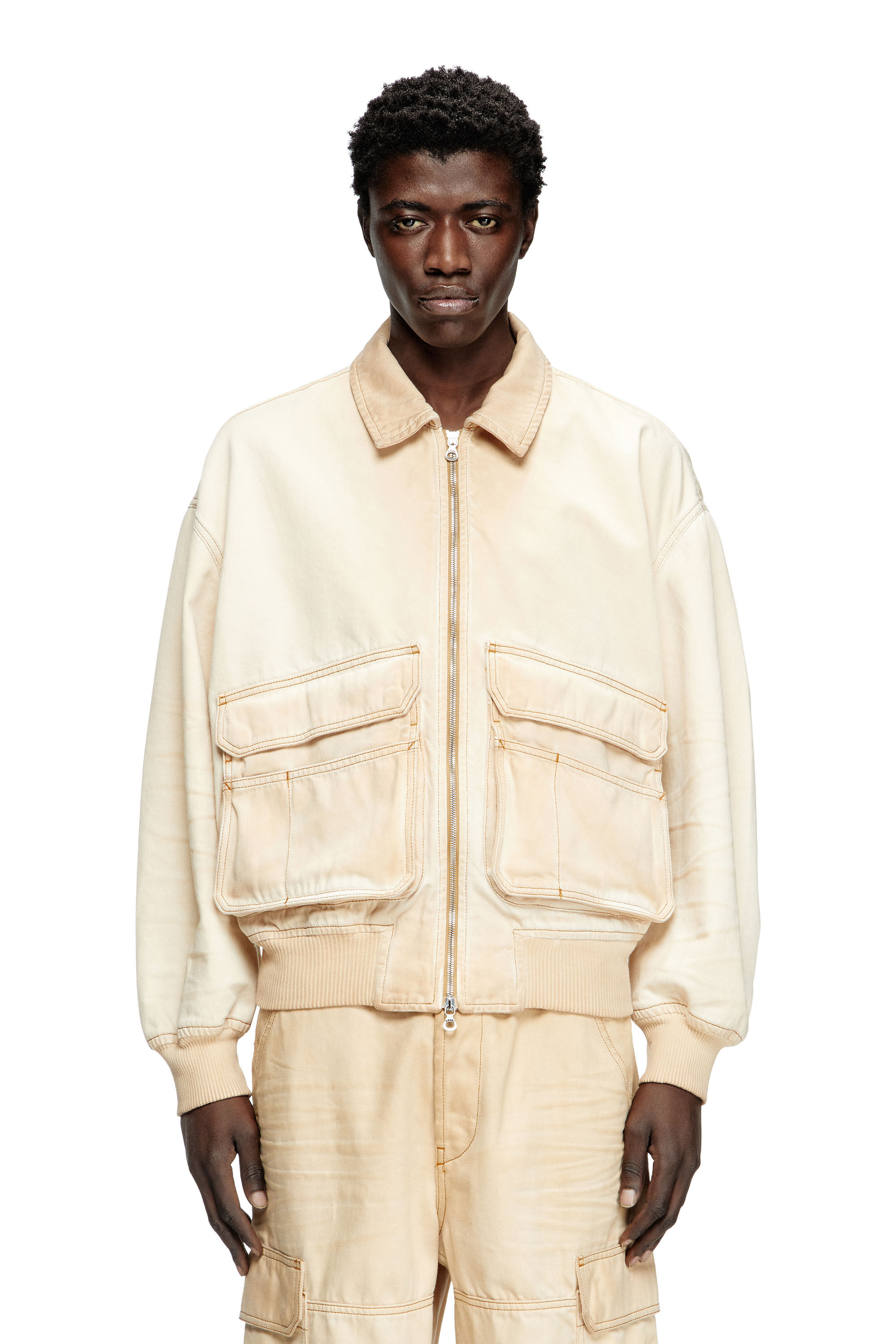 Diesel - D-KURZ, Giacca in denim batavia Unisex in Beige - 3