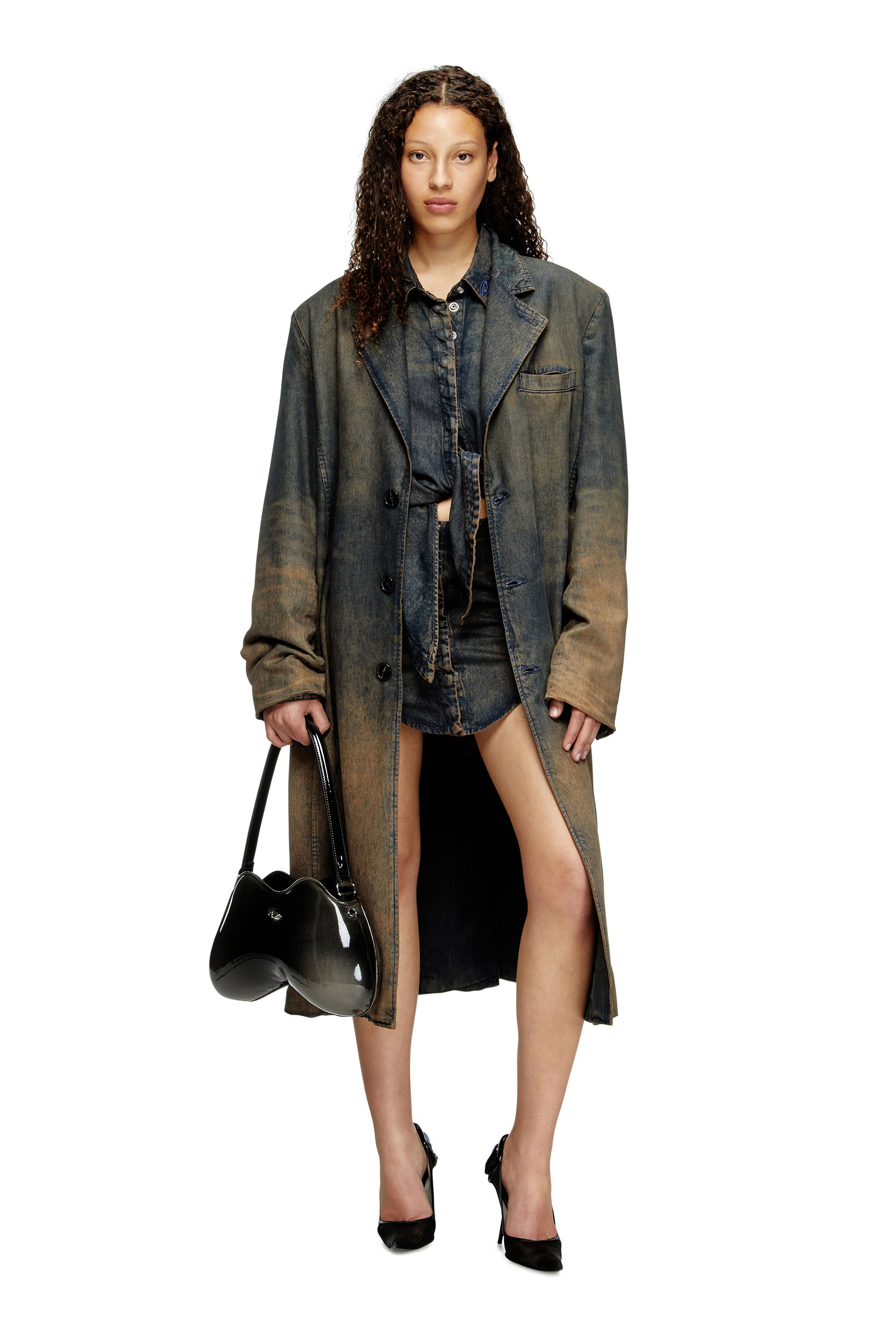 Diesel - DE-SUSAN-S, Abito in denim fluido Donna in Blu - 1