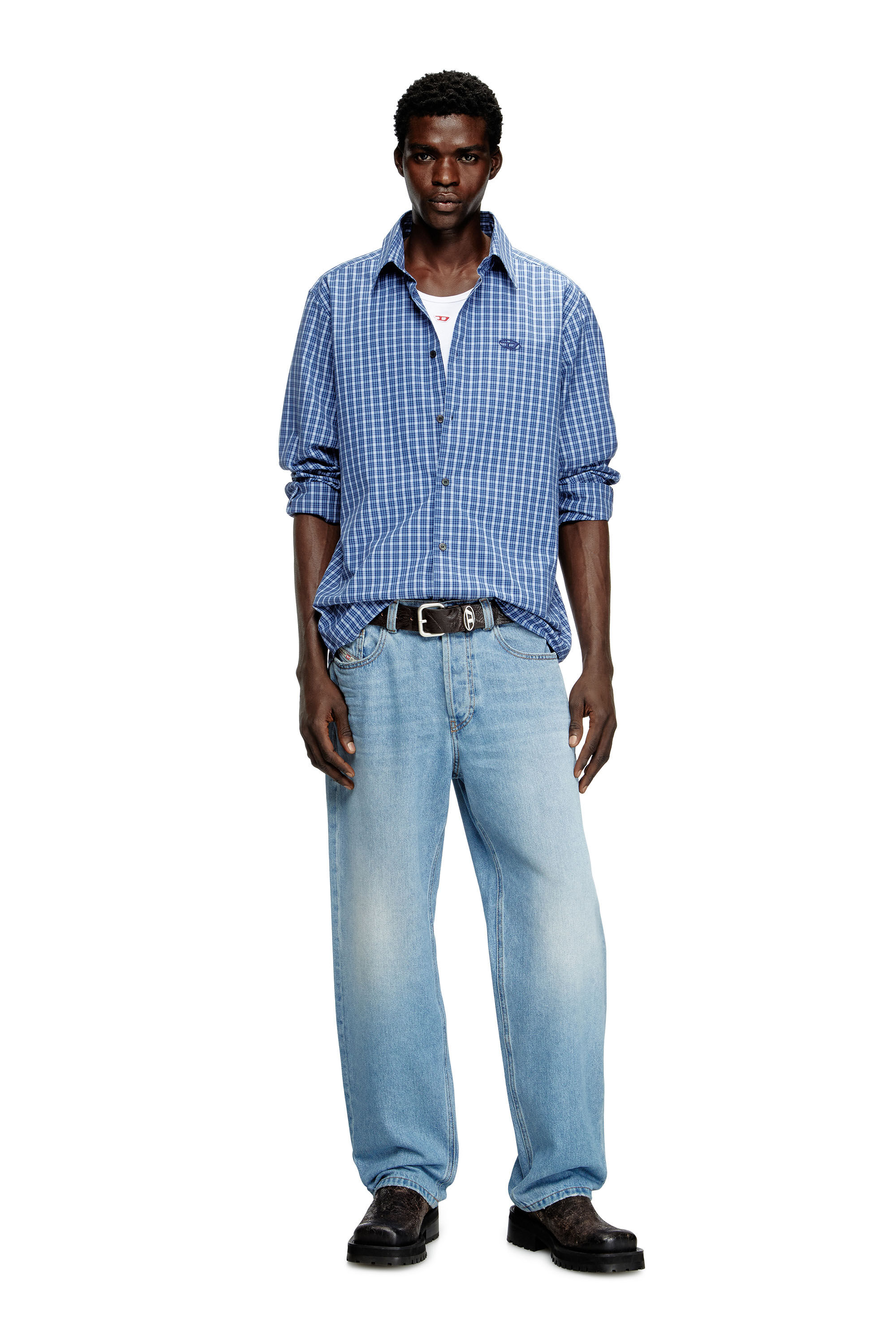Diesel - T-LIFTY-D, Canotta con mini logo D applicato Uomo in Bianco - 1