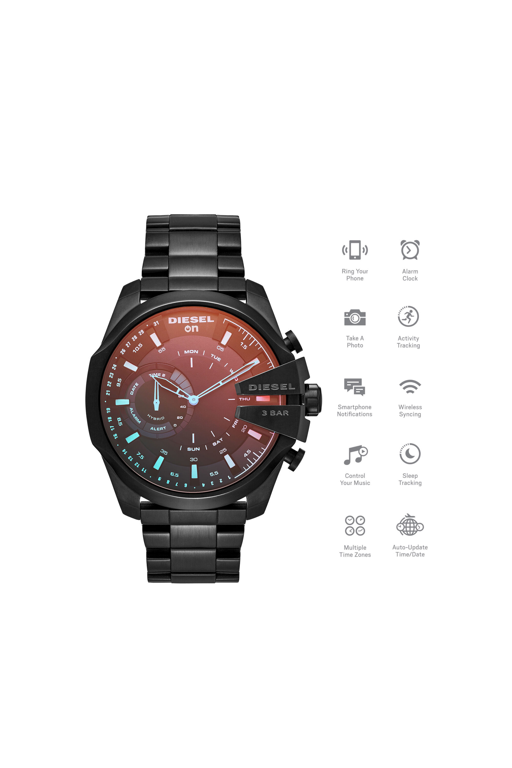 Diesel mega chief hybrid men's watch store