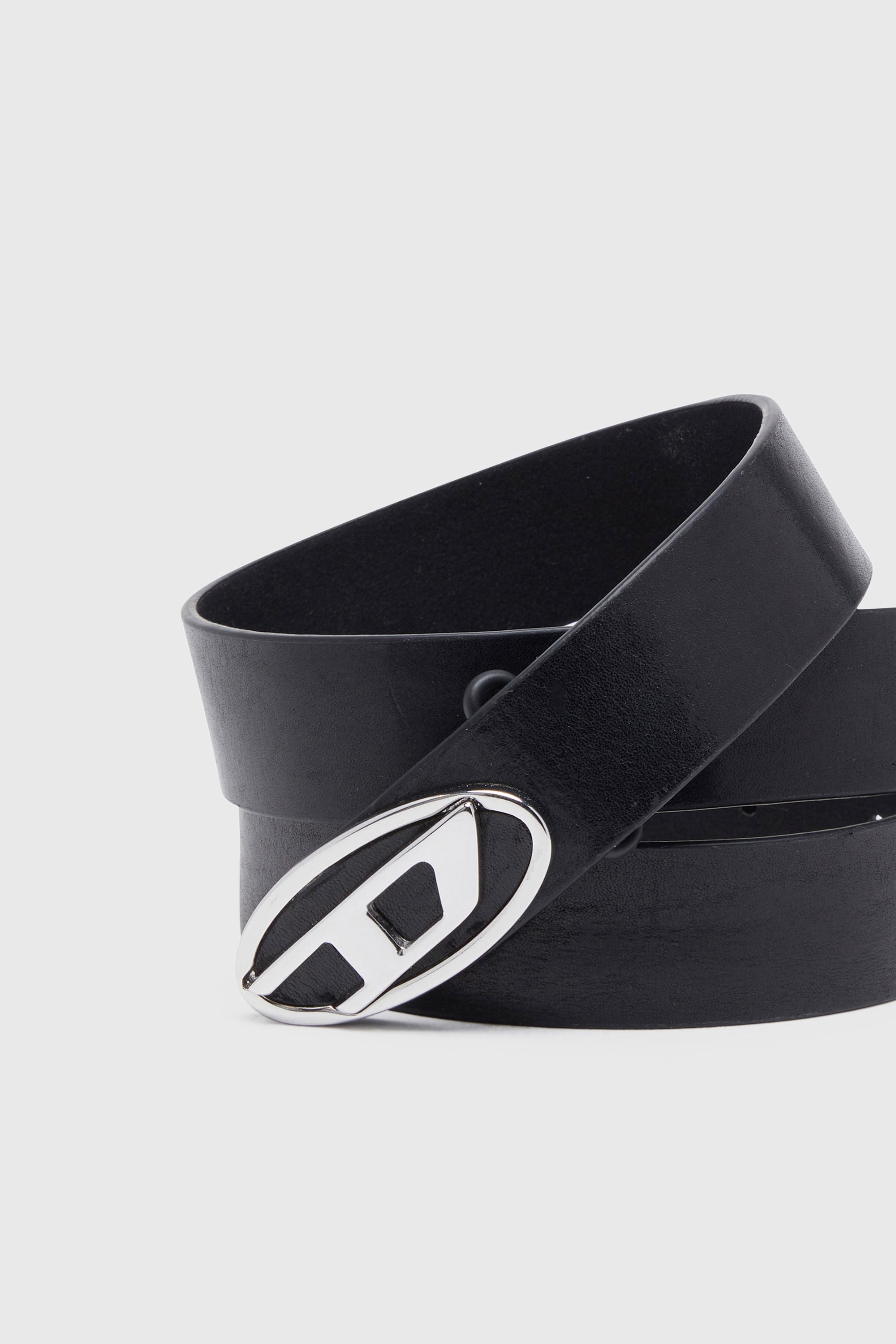 Diesel - B-1DR-LAYER, Cintura 2.9 cm in pelle con Oval D Uomo in Nero - 3