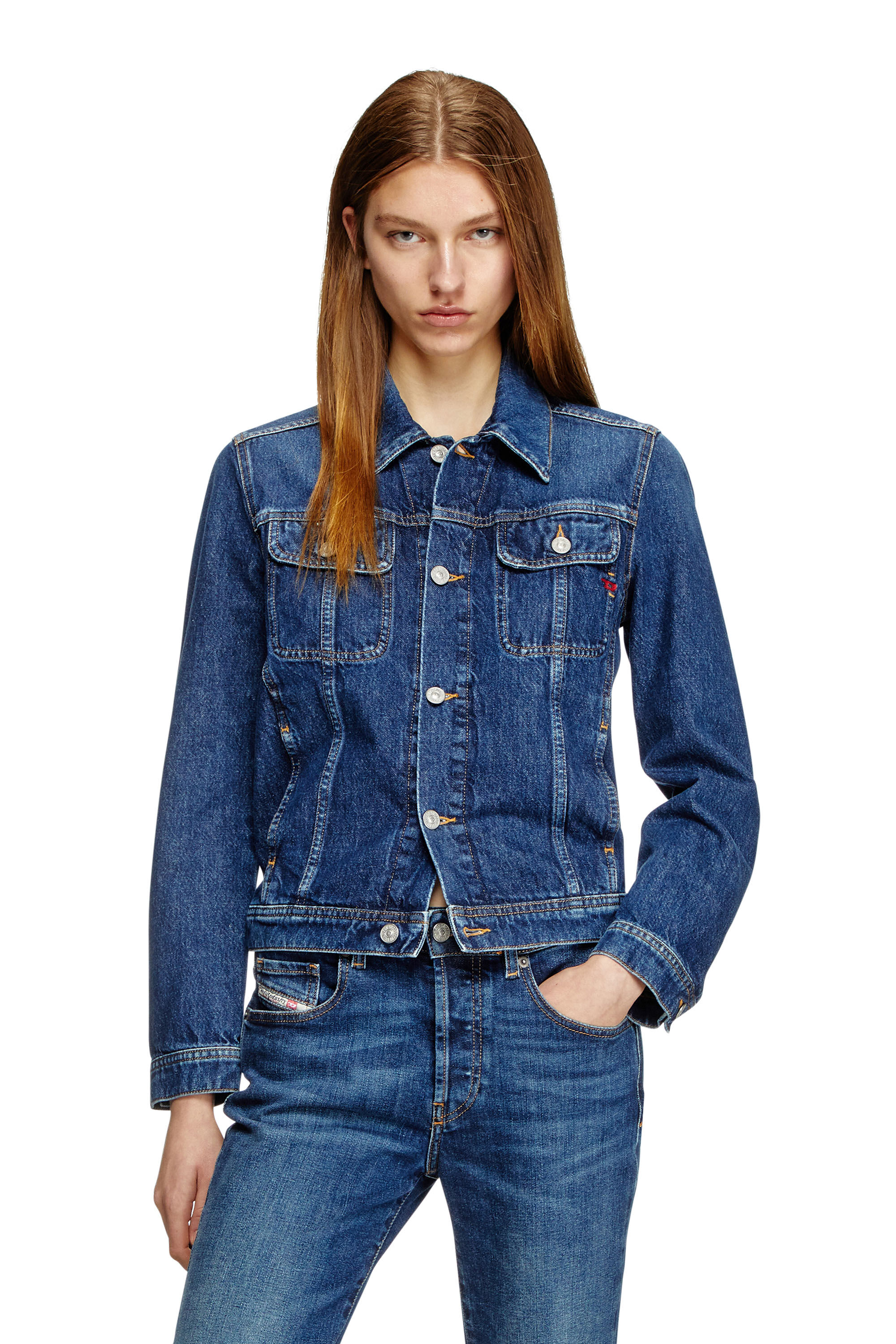 Diesel - DE-BONNY, Giacca trucker in denim Donna in Blu - 3
