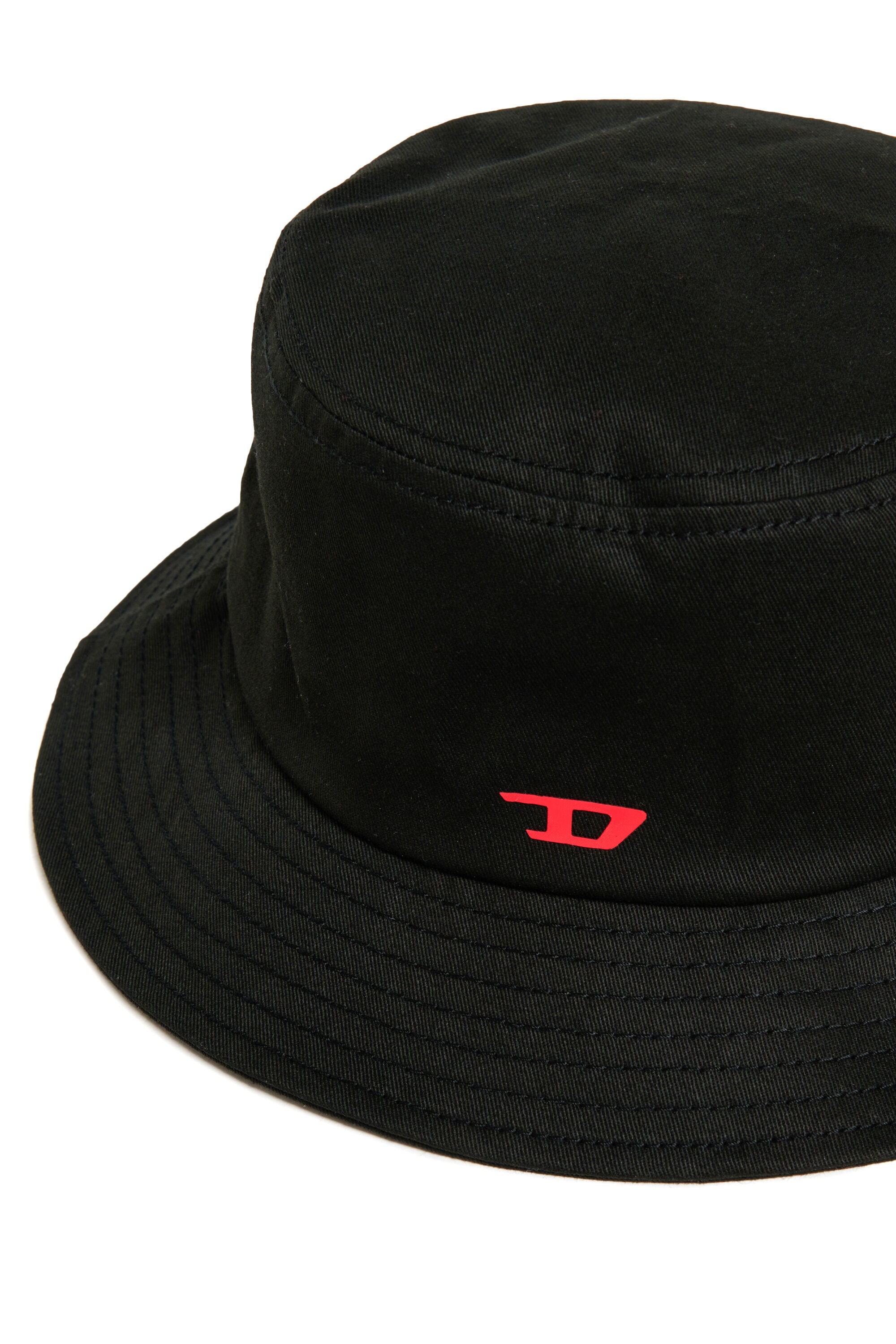 Diesel - FILAD, Bucket hat in cotone con ricamo D Uomo in Nero - 3