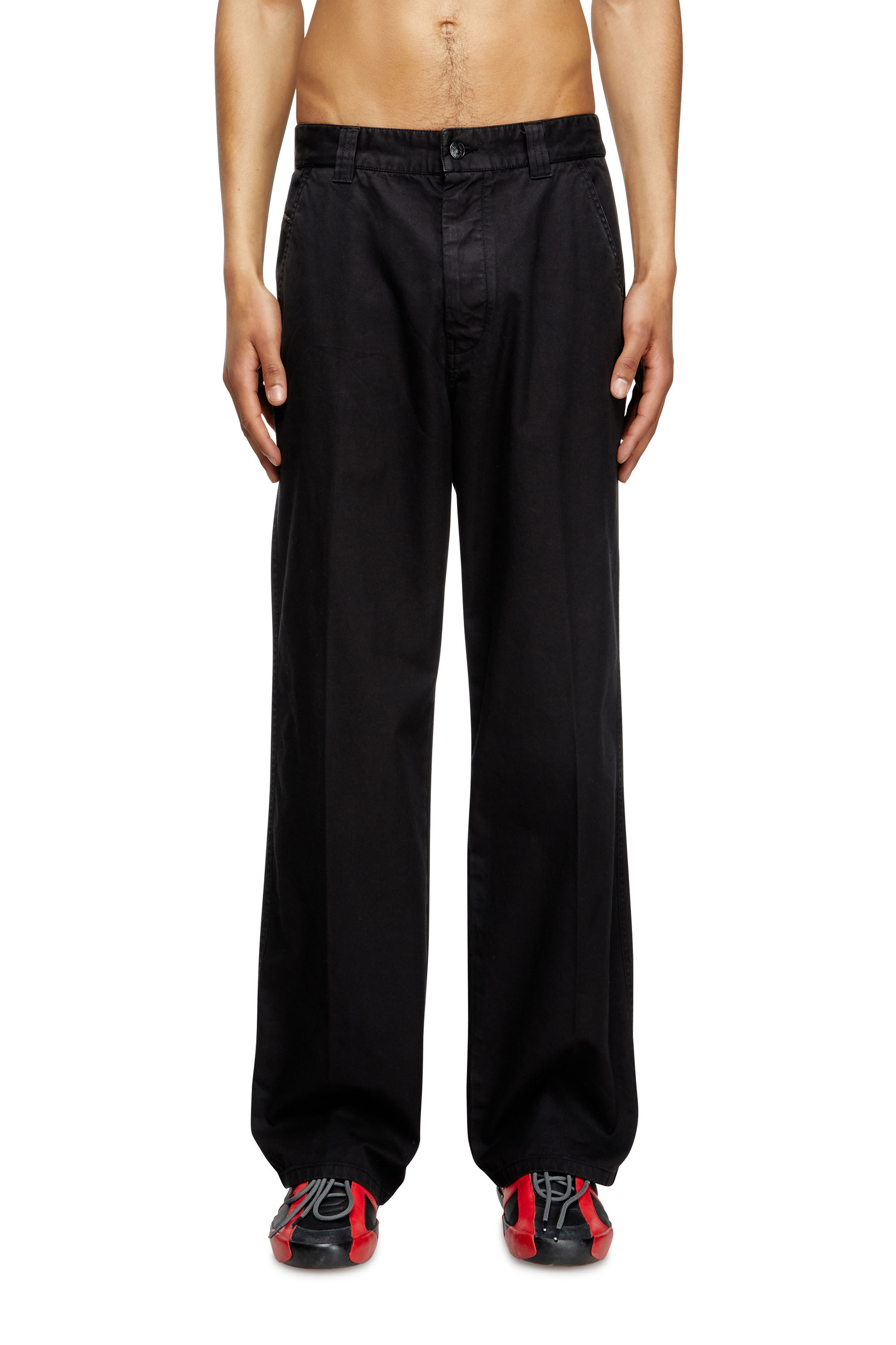 Diesel - P-HANT-CHINO, Pantaloni chino Uomo in Nero - 3