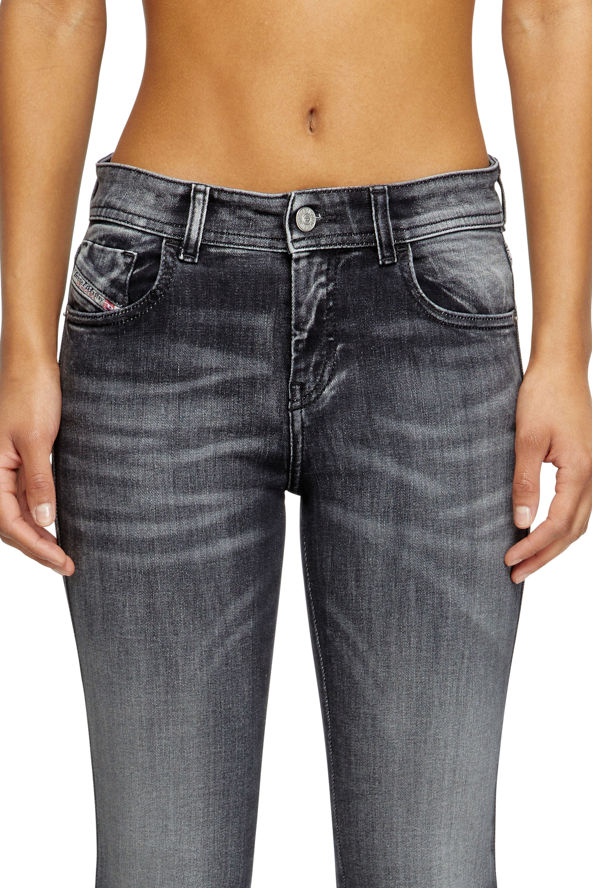 Women's Skinny Jeans | Black/Dark grey | Diesel 2017 Slandy