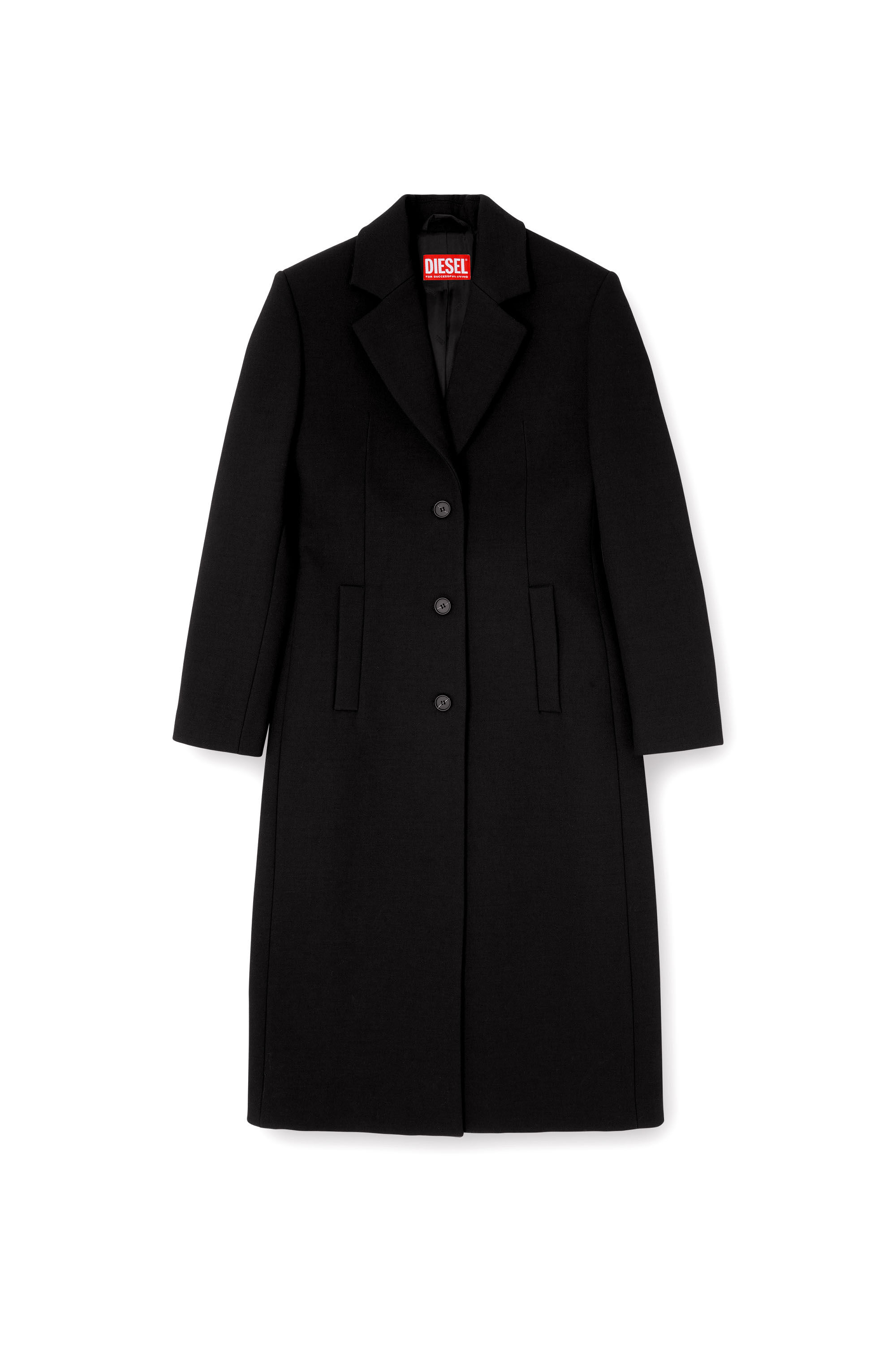 Diesel - G-ALLAN, Cappotto lungo a clessidra Donna in Nero - 2