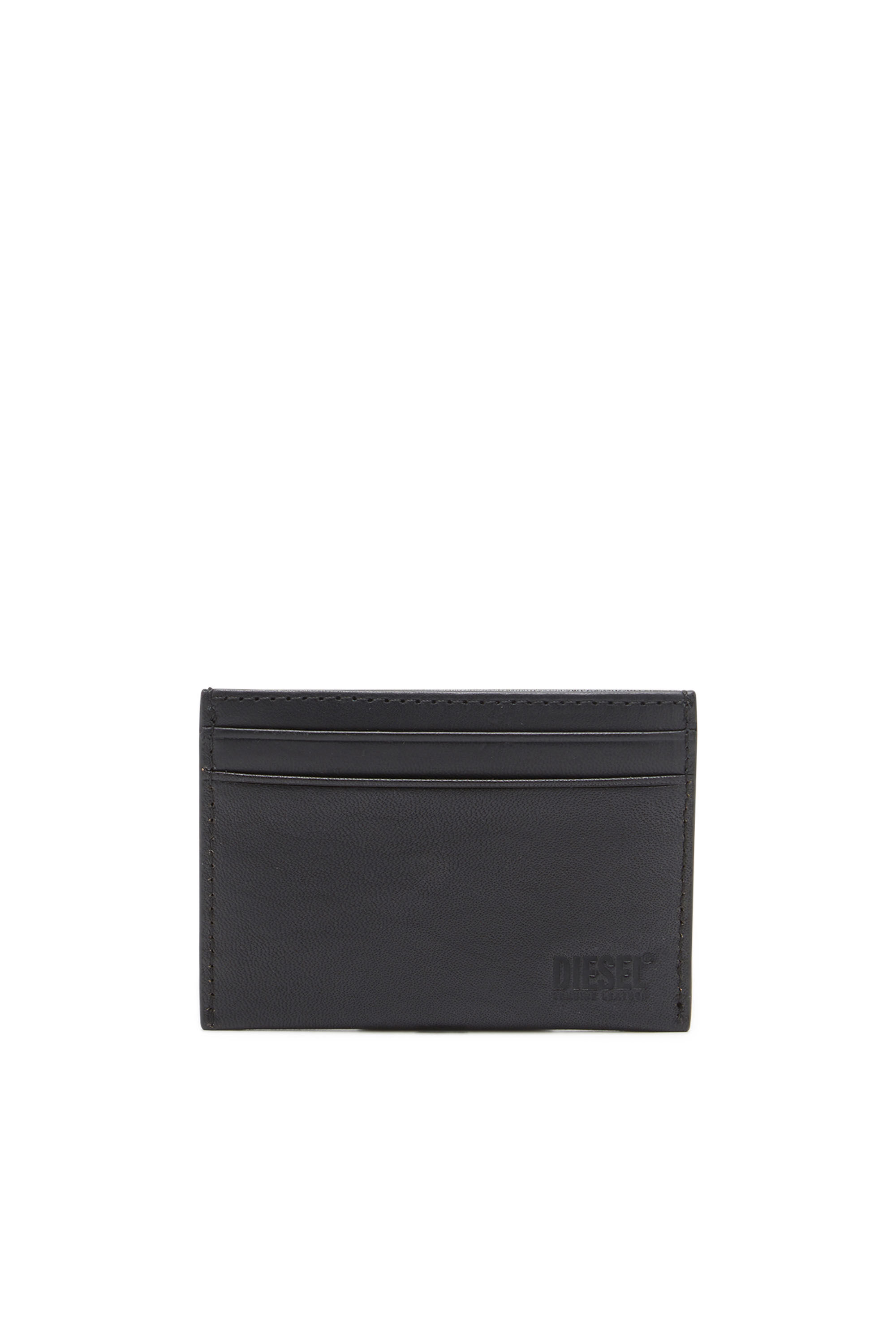 Men's Leather card holder with embossed logo | Diesel