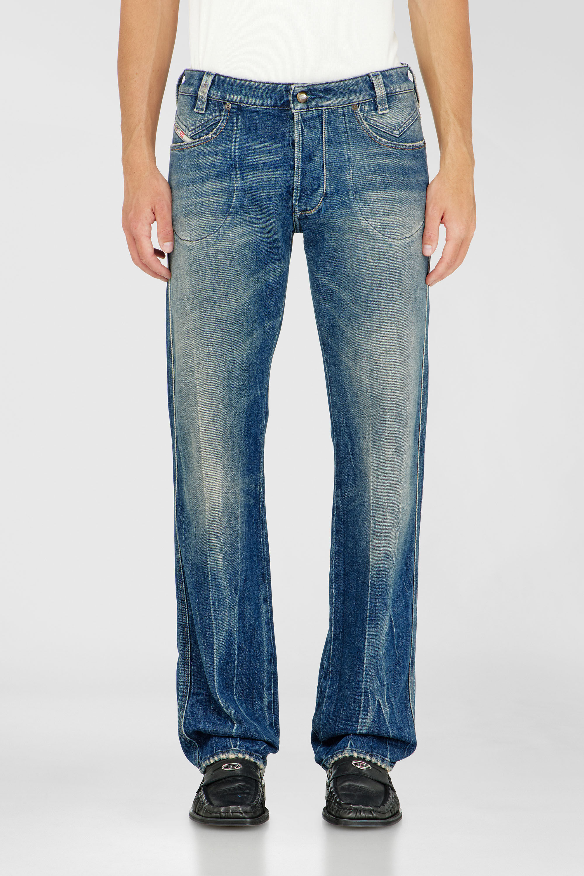 Diesel - Regular Jeans 1985 Larkee 09Q27 Uomo, Blu medio - Image 4