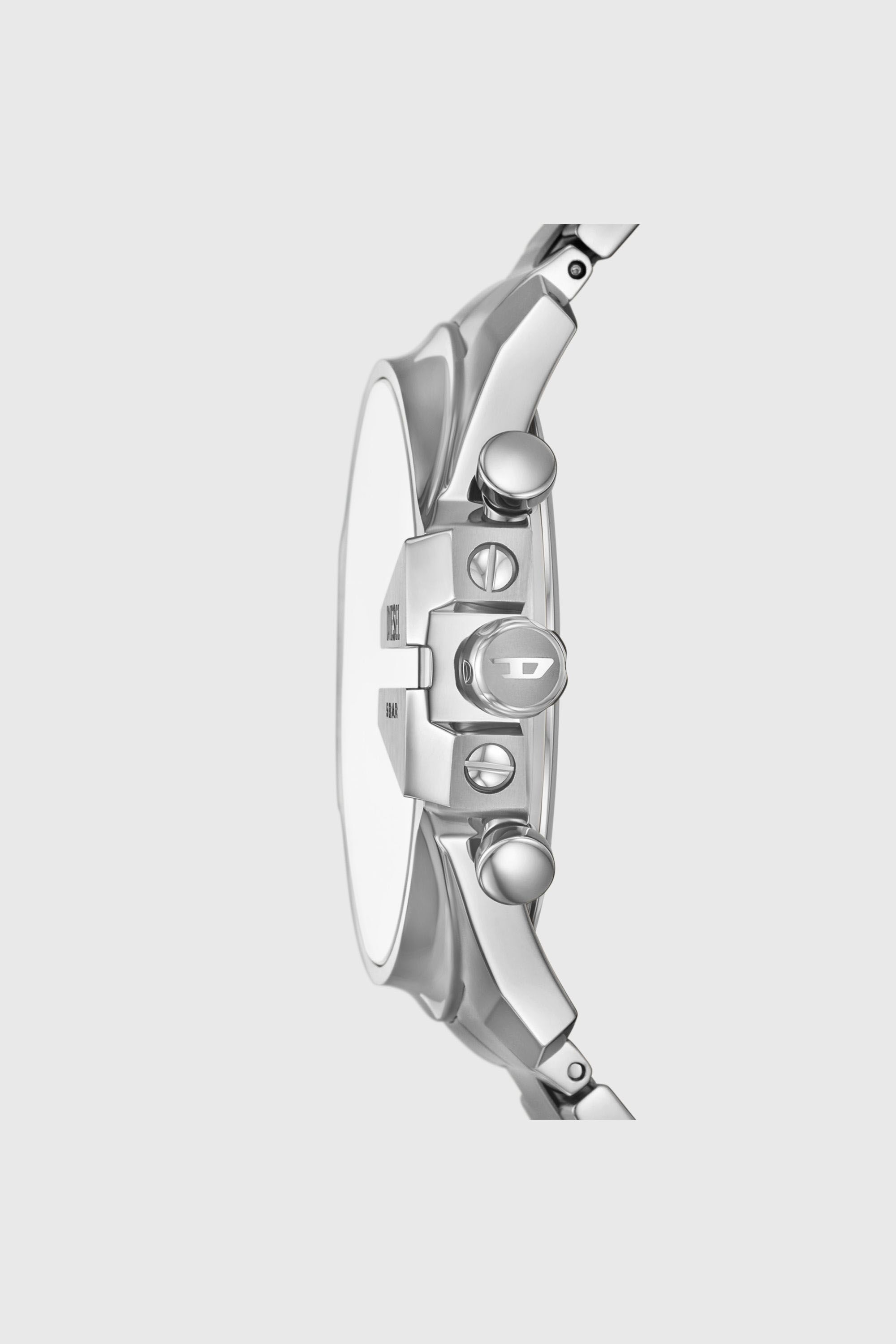 Diesel - DZ4686 WATCH, Orologio Mega Chief Slim in acciaio inossidabile Uomo in Argento - 3