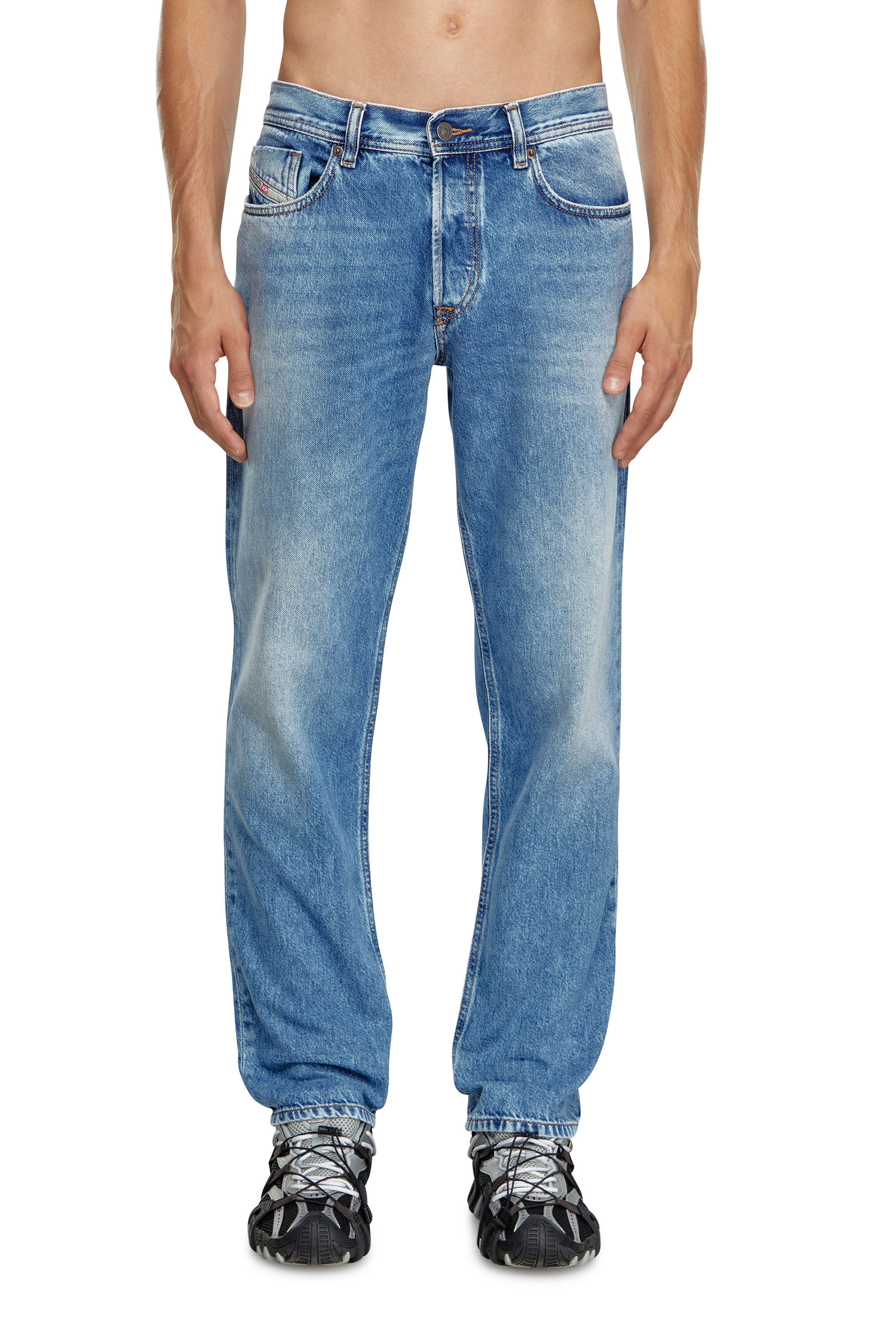 Diesel - Uomo Tapered Jeans 2023 D-Finitive 09H95, Blu medio - Image 3
