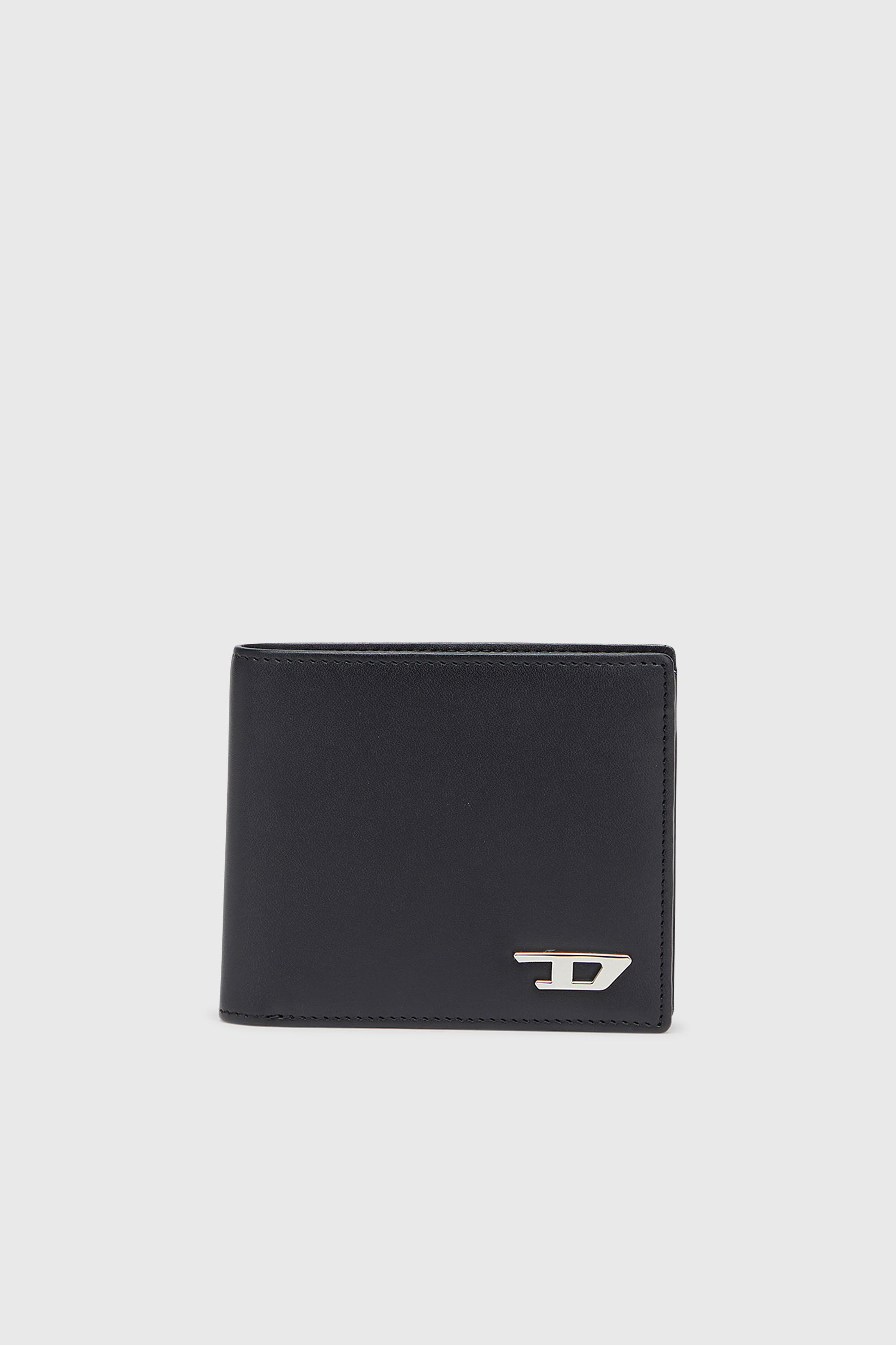 Diesel - BI FOLD COIN S, Portafoglio bi-fold in pelle con portamonete Uomo in Nero - 1