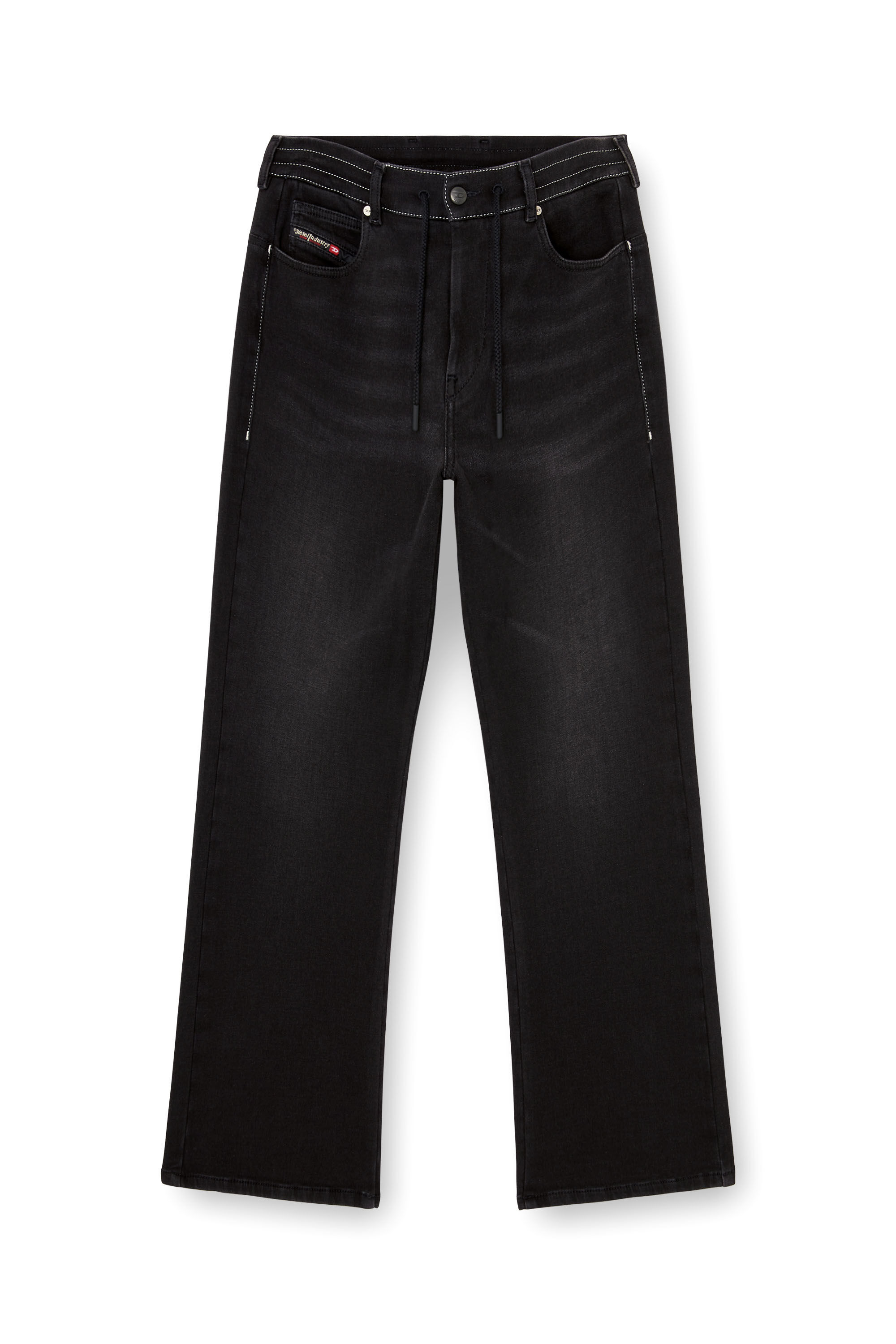 Diesel - Regular 2071 D-Meel Joggjeans&reg; 09P90 Donna, Nero/Grigio scuro - Image 4