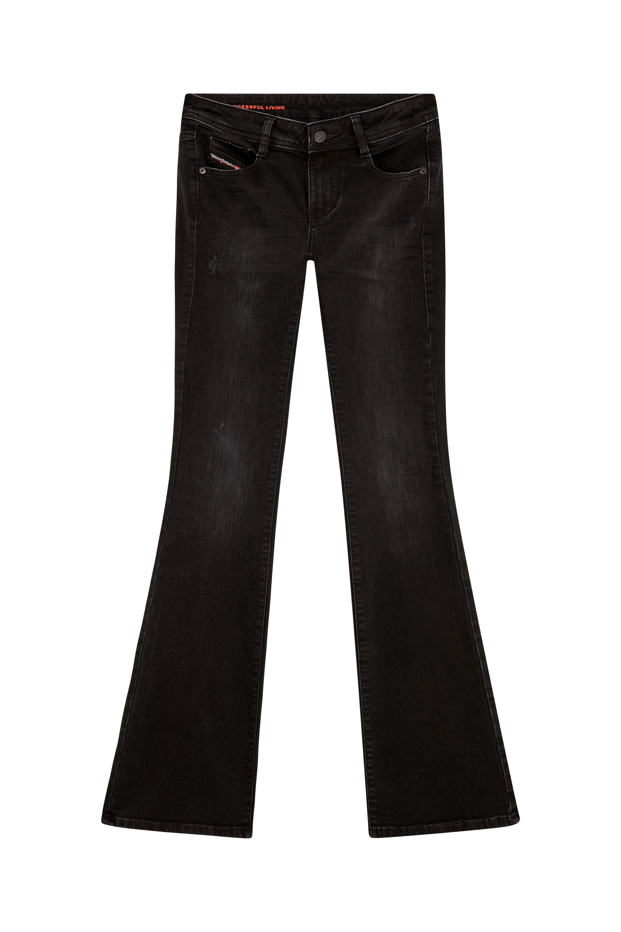 Diesel - 1969 D-Ebbey 0TFAS Bootcut and Flare Jeans, Nero/Grigio scuro - Image 2