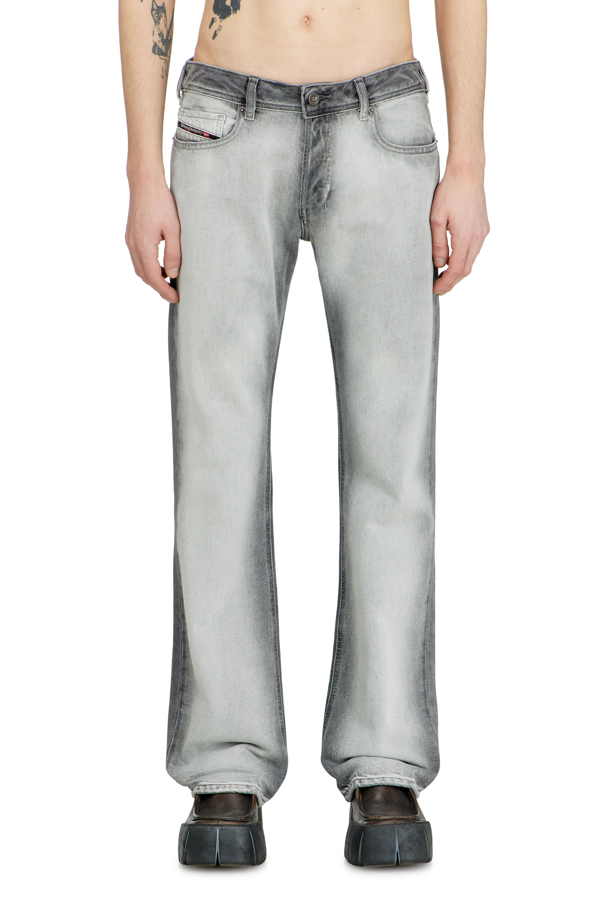 Diesel - Bootcut Jeans 2007 Zatiny 09P28 Uomo, Grigio - Image 3