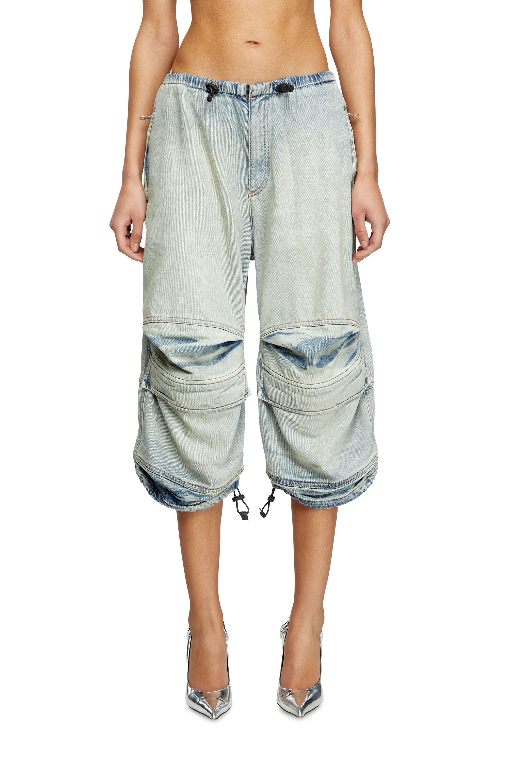 Diesel - D-DAYETZ-SHORT-S, Short in denim leggero bicolore Unisex in Blu - 6