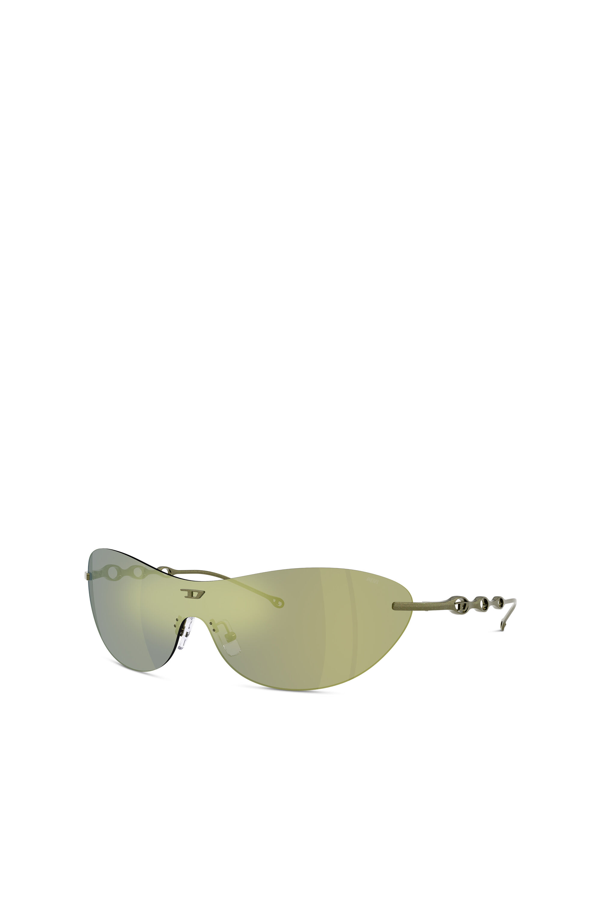 Diesel - 0DL1006 SIZE 35, Occhiali da sole ovali Unisex in Verde - 4