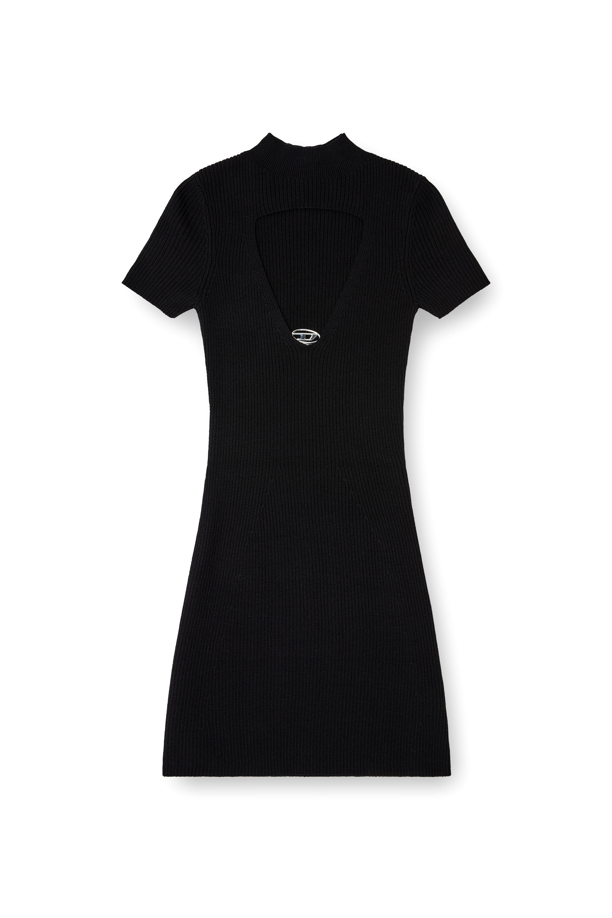YMING Abito Casual Donna A Maniche Corte – Girocollo Tunica Lunga Al Ginocchio – Nero 5XL (Taglie Forti)