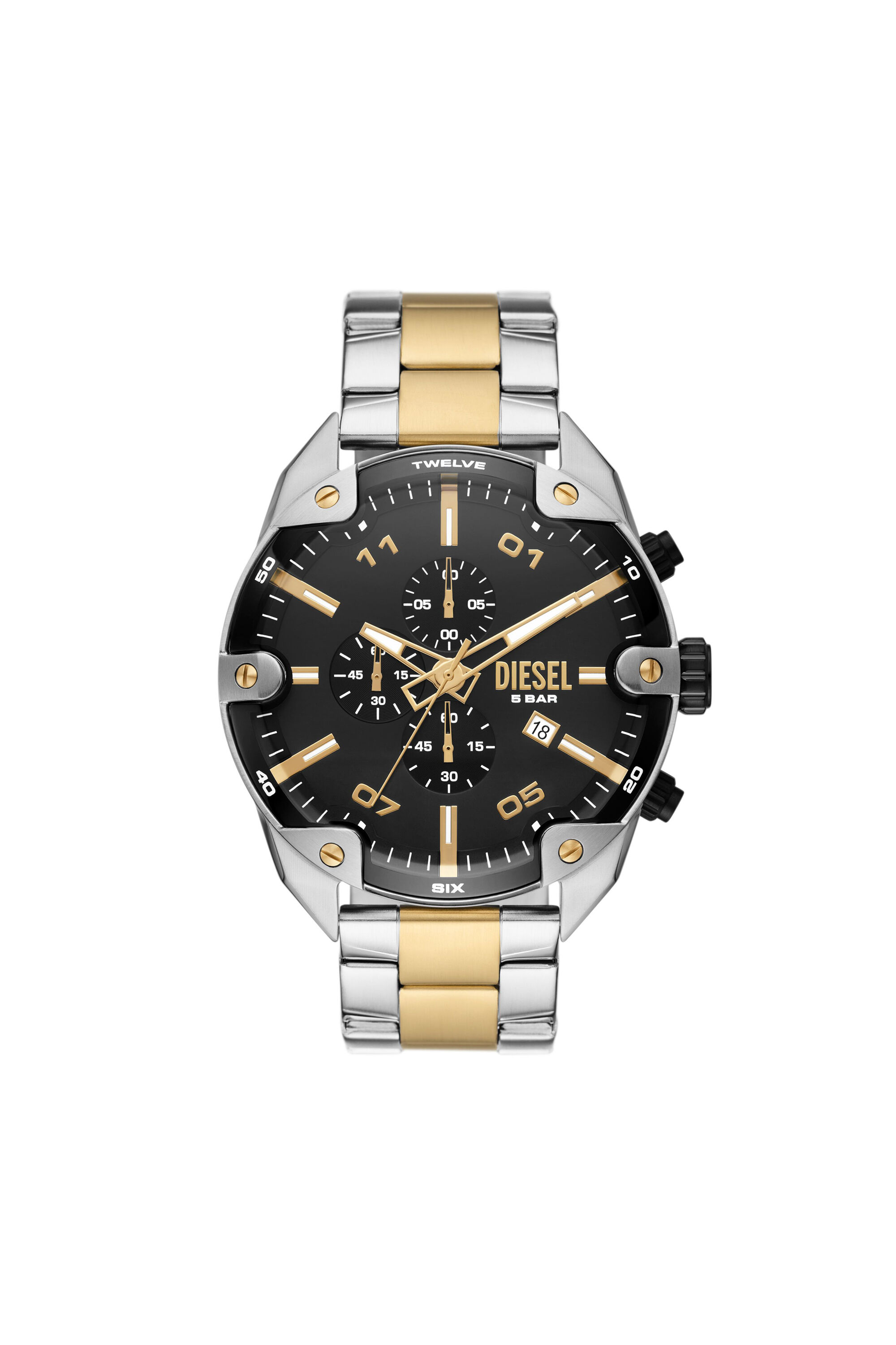Orologio Spiked con cinturino in in acciaio inossidabile Uomo Argento Diesel
