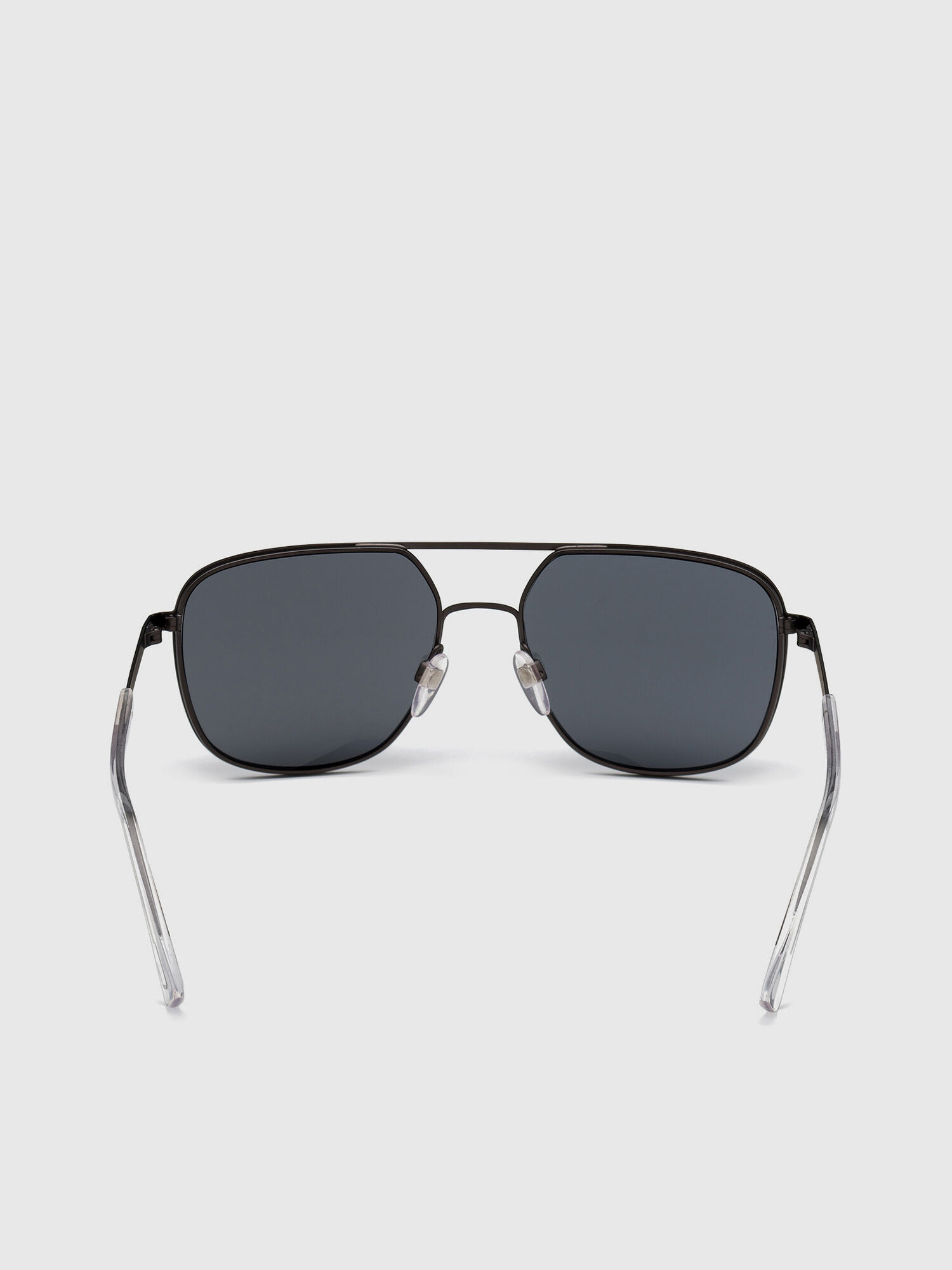 Diesel - DL0325, Occhiali rettangolari in metallo con doppio ponte Uomo in Nero - 4