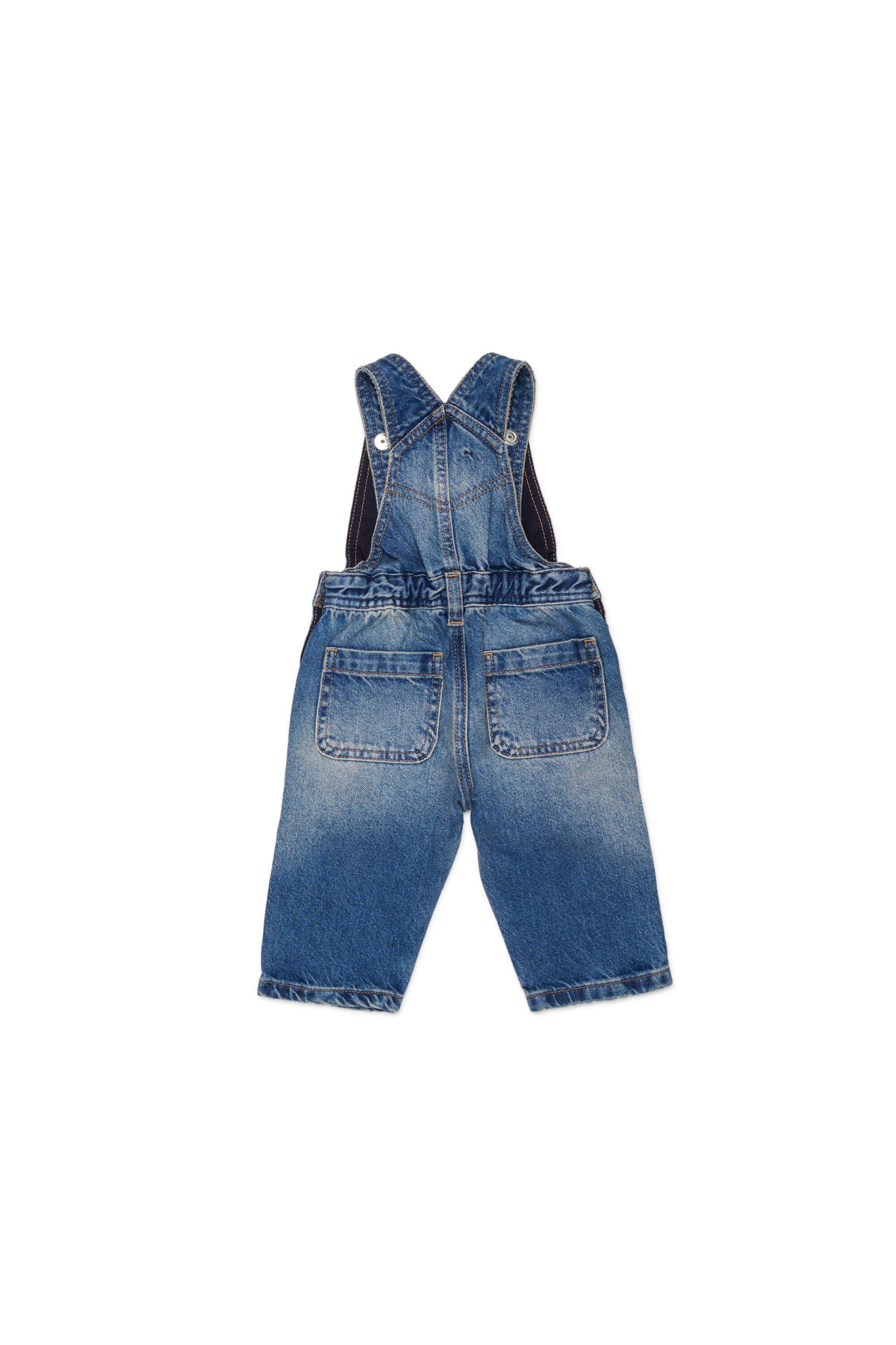 Diesel - JARYB, Salopette in denim con ricamo logo Uomo in Blu - 2