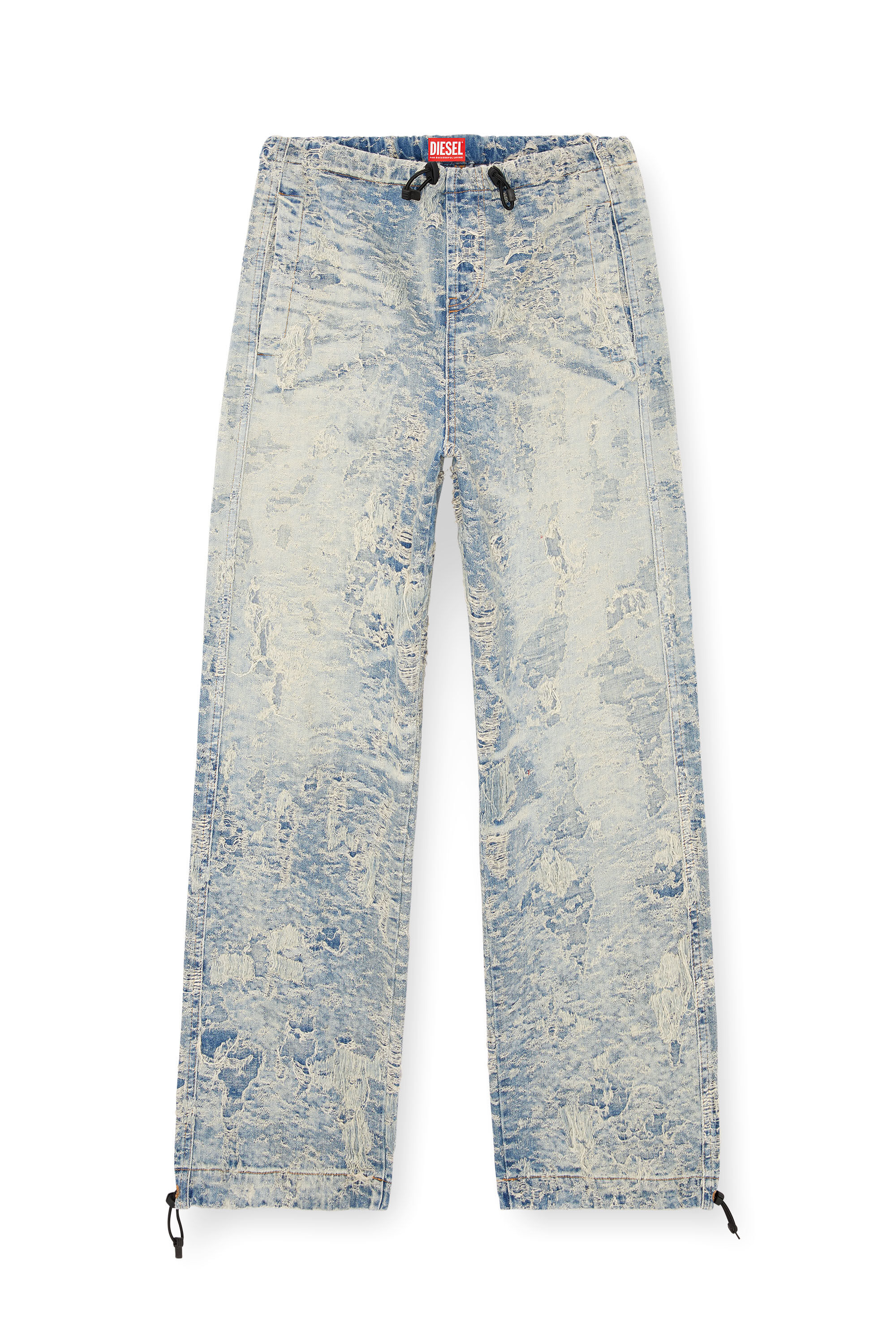 Diesel - Straight Jeans D-Martial 007Z7 Unisex, Blu Chiaro - Image 2