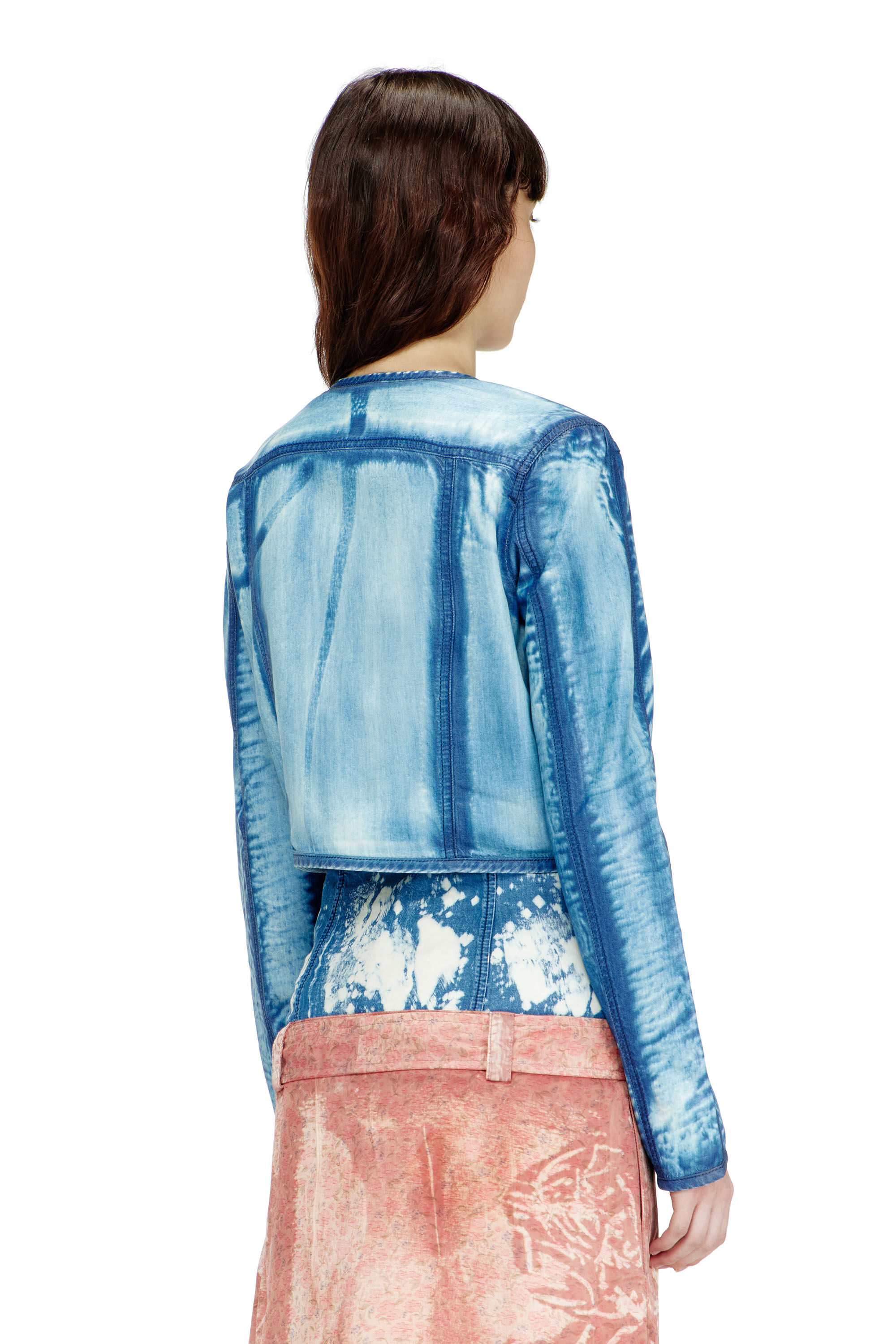 Diesel - DE-SYPHRA-FSI, Giacca cropped in denim lyocell effetto X-Ray Donna in Blu - 4