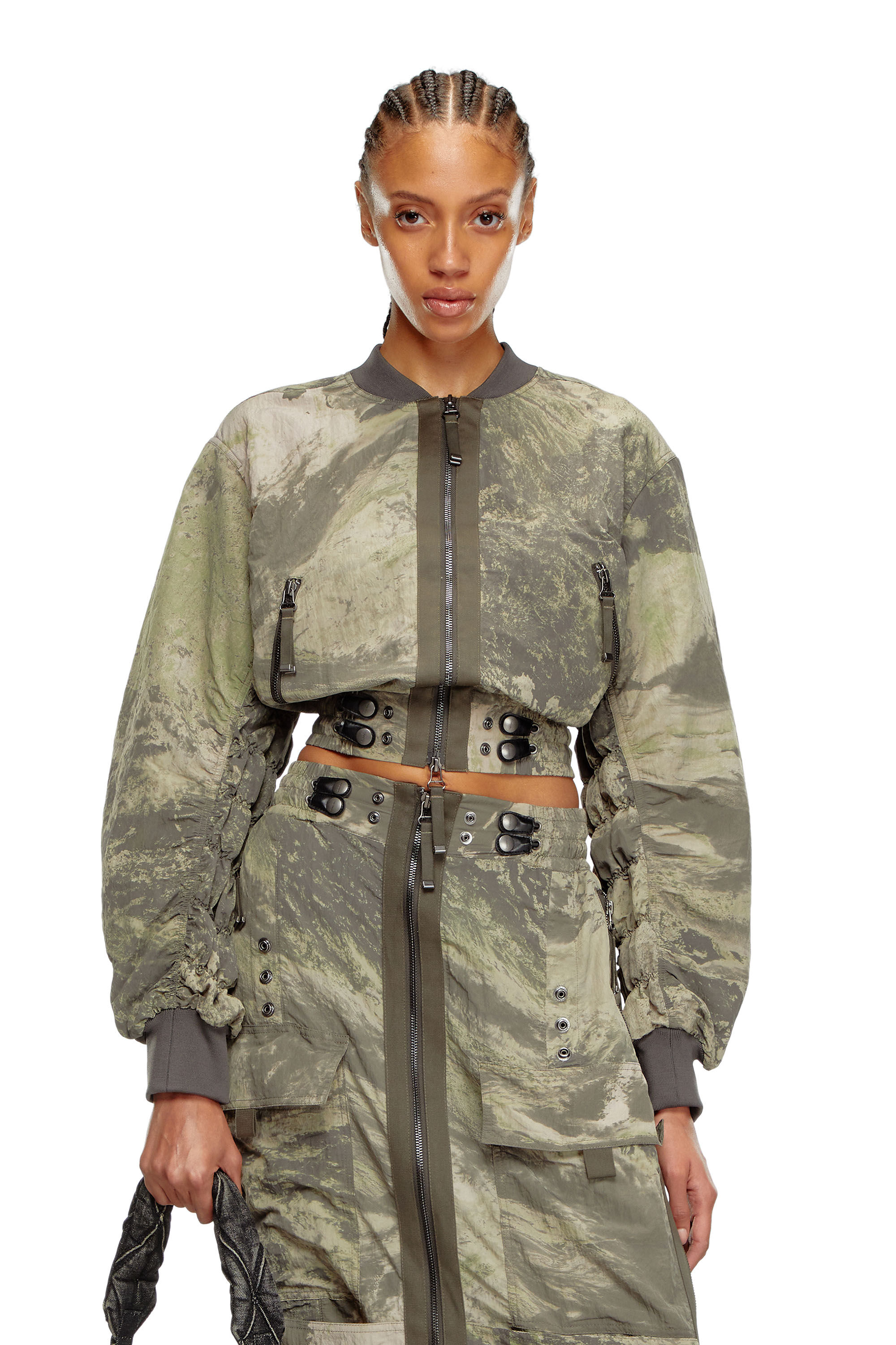 Bomber verde militare donna outlet