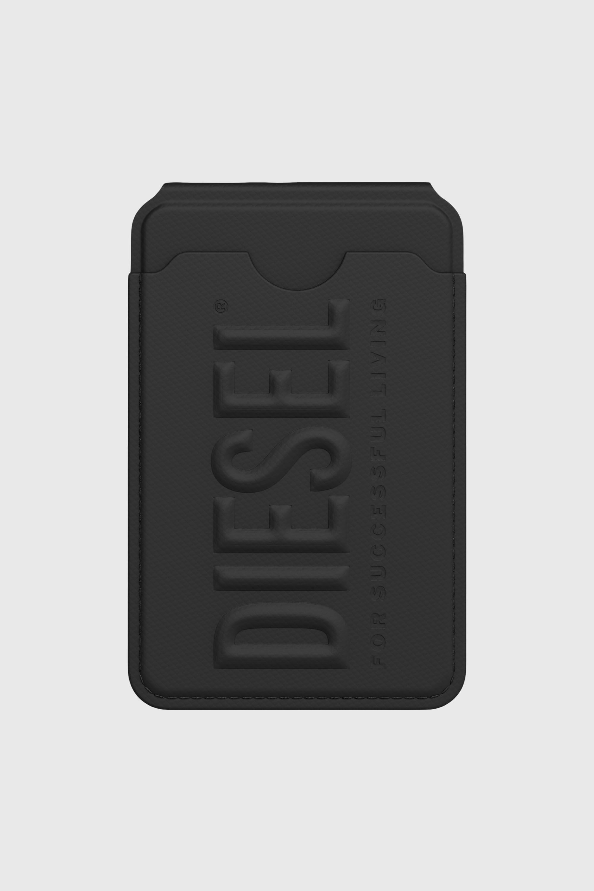 Diesel - 60449  CREDIT CARD HOLDER, Portacarte con supporto Magsafe 3D Biscotto Unisex in Nero - 1