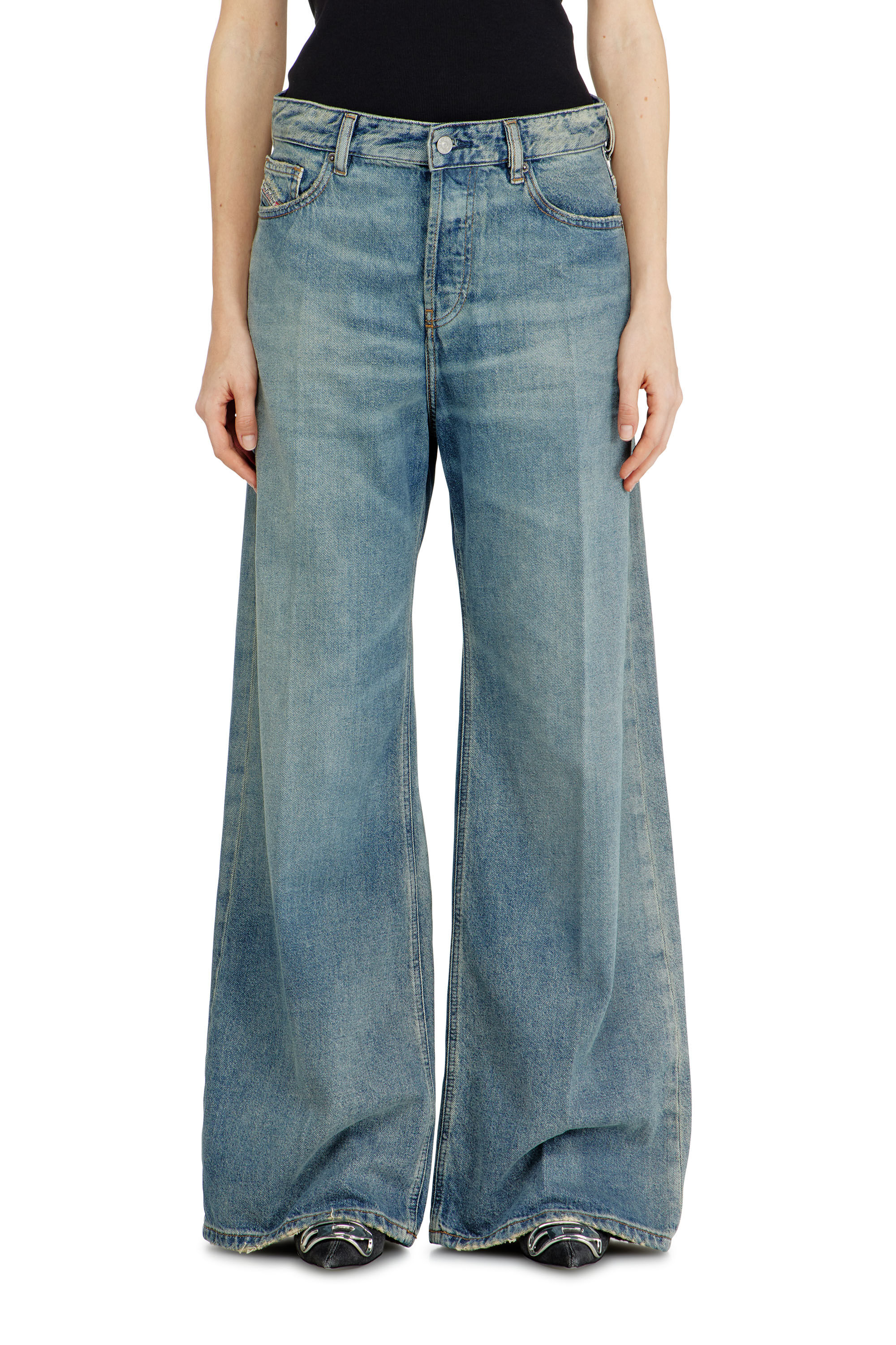 Diesel - Relaxed Jeans 1996 D-Sire 0BEBL Donna, Blu medio - Image 4