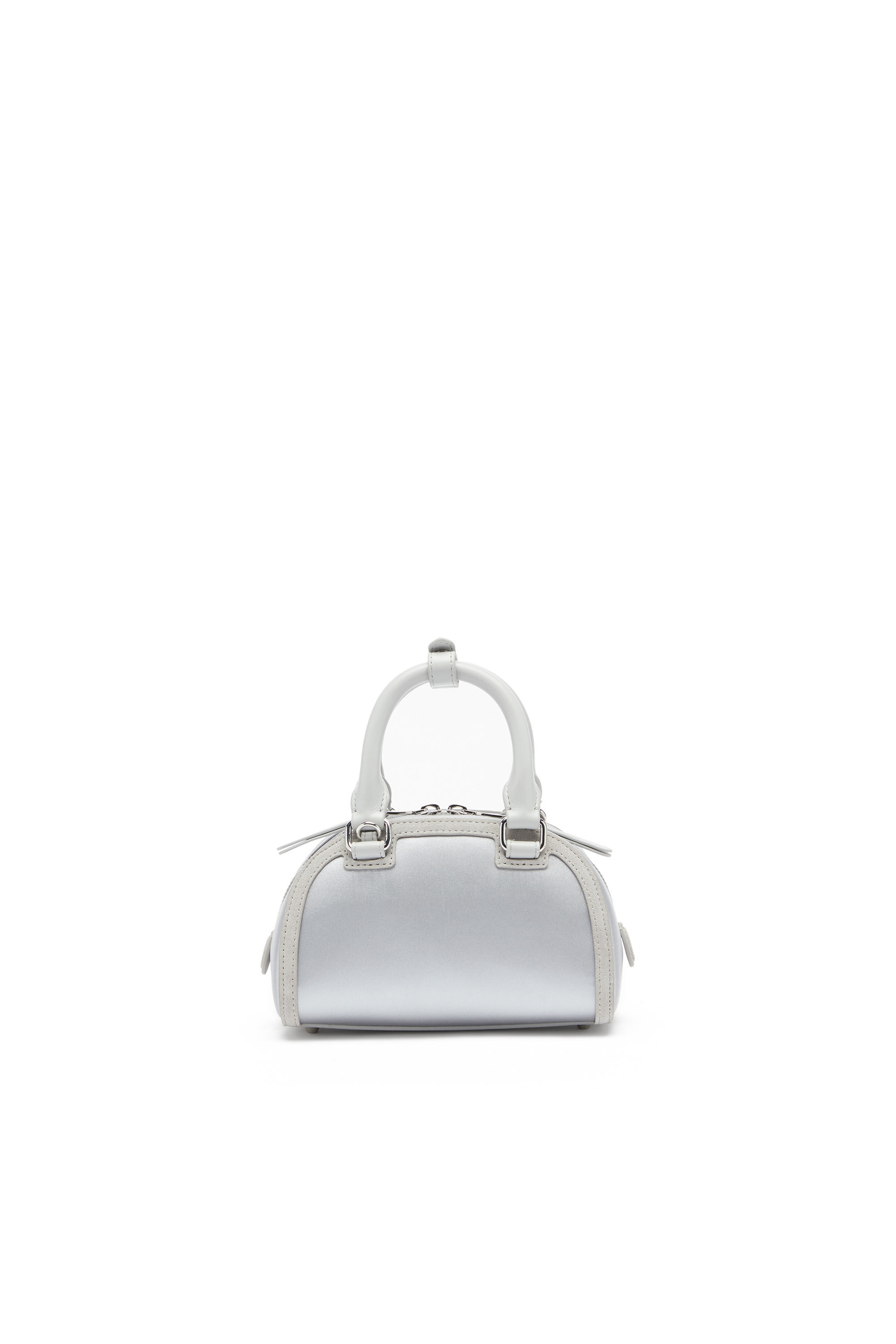 Diesel - 1DR DOME CROSSBODY, 1DR Dome - Borsa bowling mini in raso e scamosciato Donna in Argento - 3