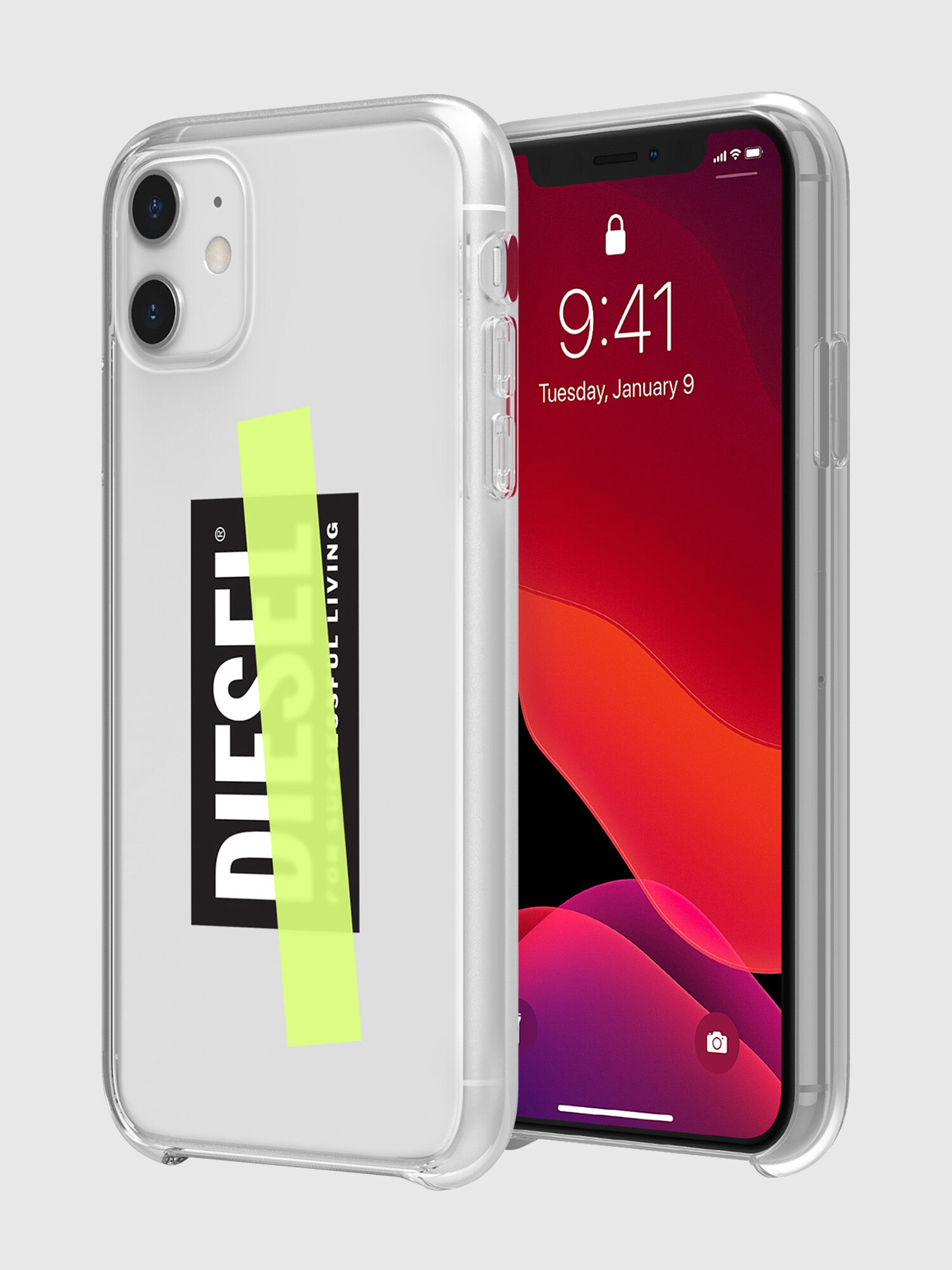 Diesel - DIPH-032-CLYET, Cover stampata  per iPhone 11 Unisex in Bianco - 1