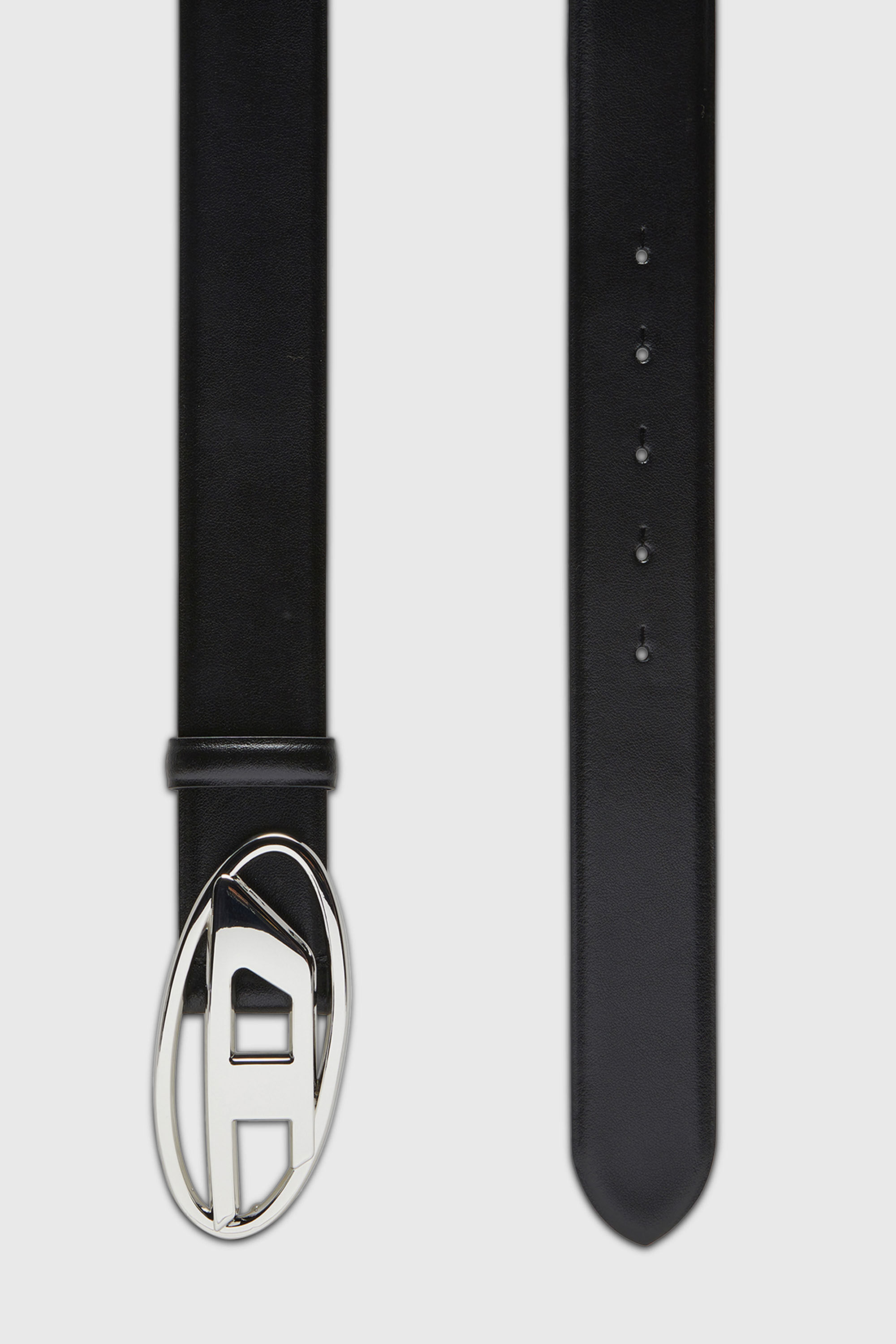 Diesel - B-1DR, Cintura 4 cm in pelle con fibbia Oval D Uomo in Nero - 2