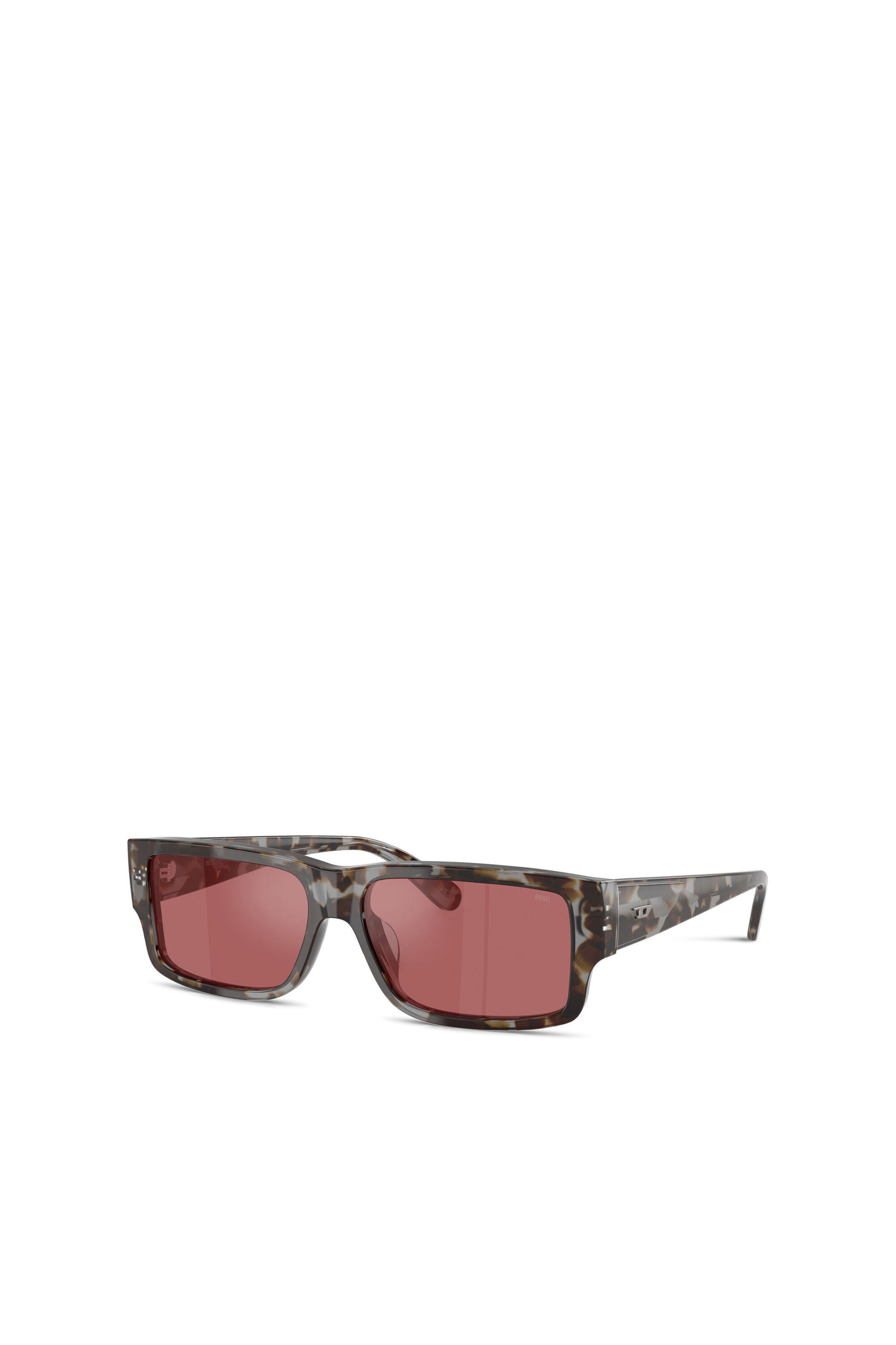 Diesel - 0DL2003 SIZE 57, Occhiali da sole rettangolari Uomo in Rosso - 4