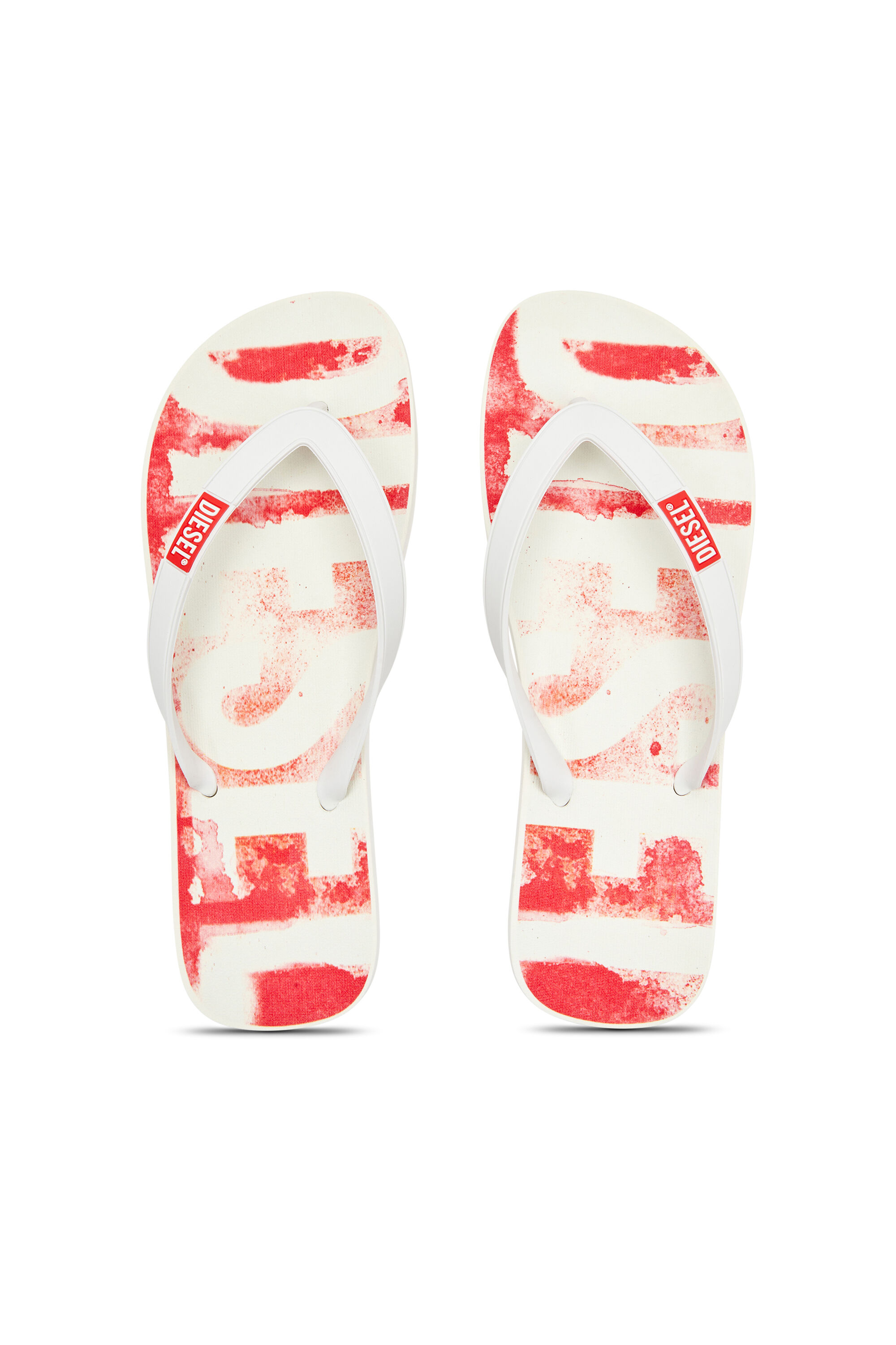 Diesel - SA-RIO, Sa-Rio-Infradito in gomma con logo graffiti Uomo in Multicolor - 4