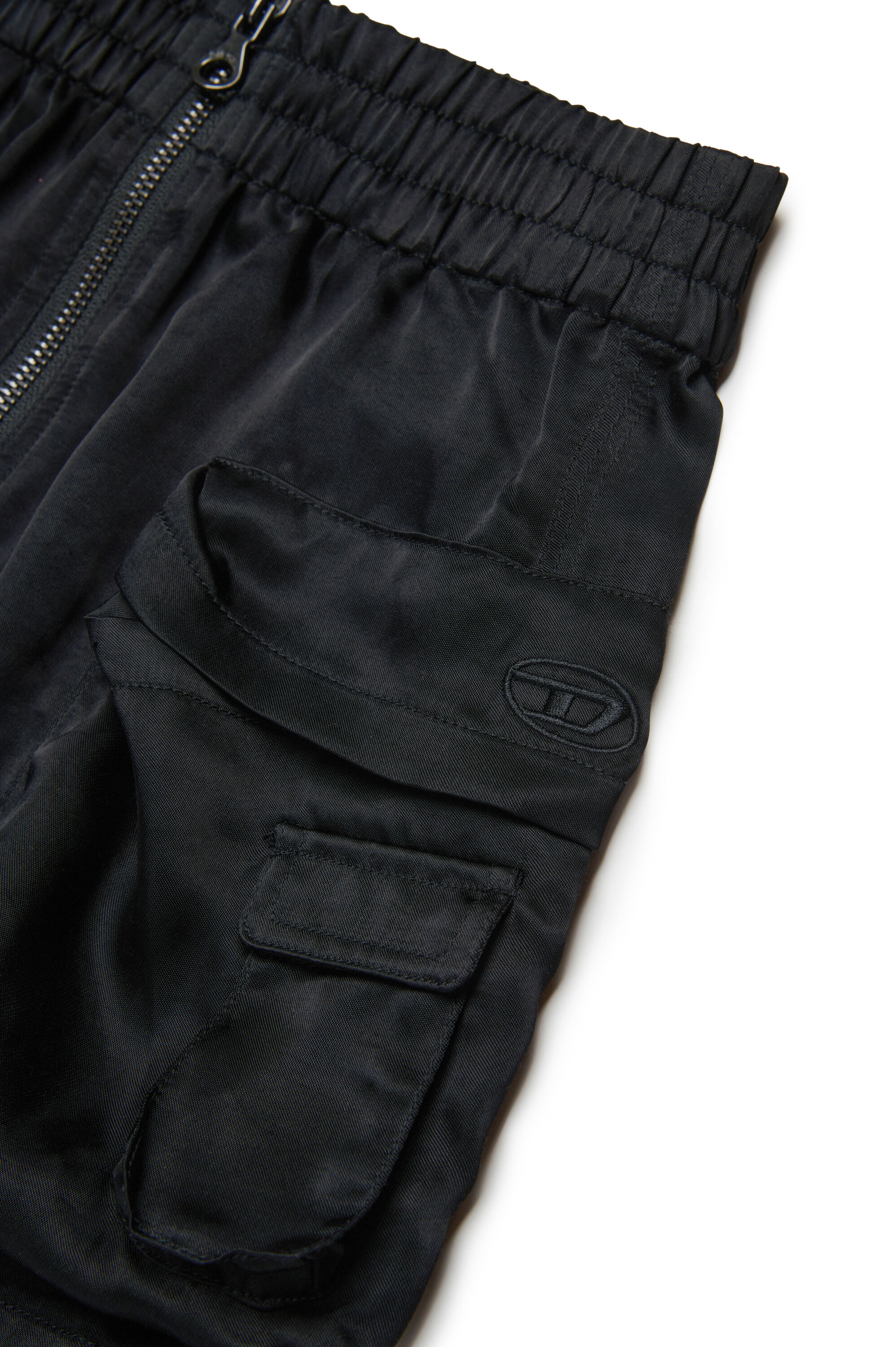 Diesel - GOMIRTYS, Gonna cargo lucida Donna in Nero - 4
